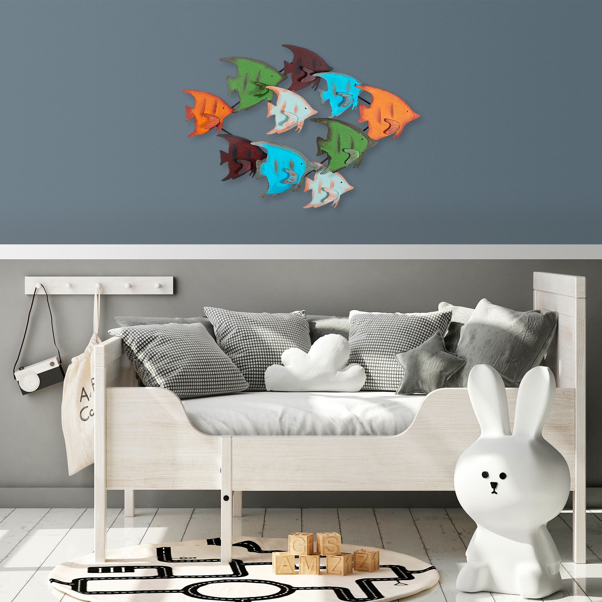 Acessório Decorativo de Parede Melek - Metal Multicolor 83x58cm - Arte Moderna para Transformar o Seu Espaço