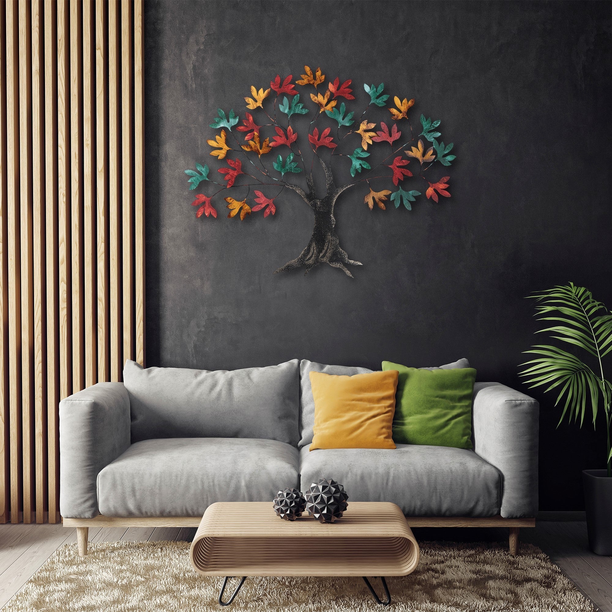 Acessório decorativo de parede em metal – 115 x 94 x 4 cm – metal