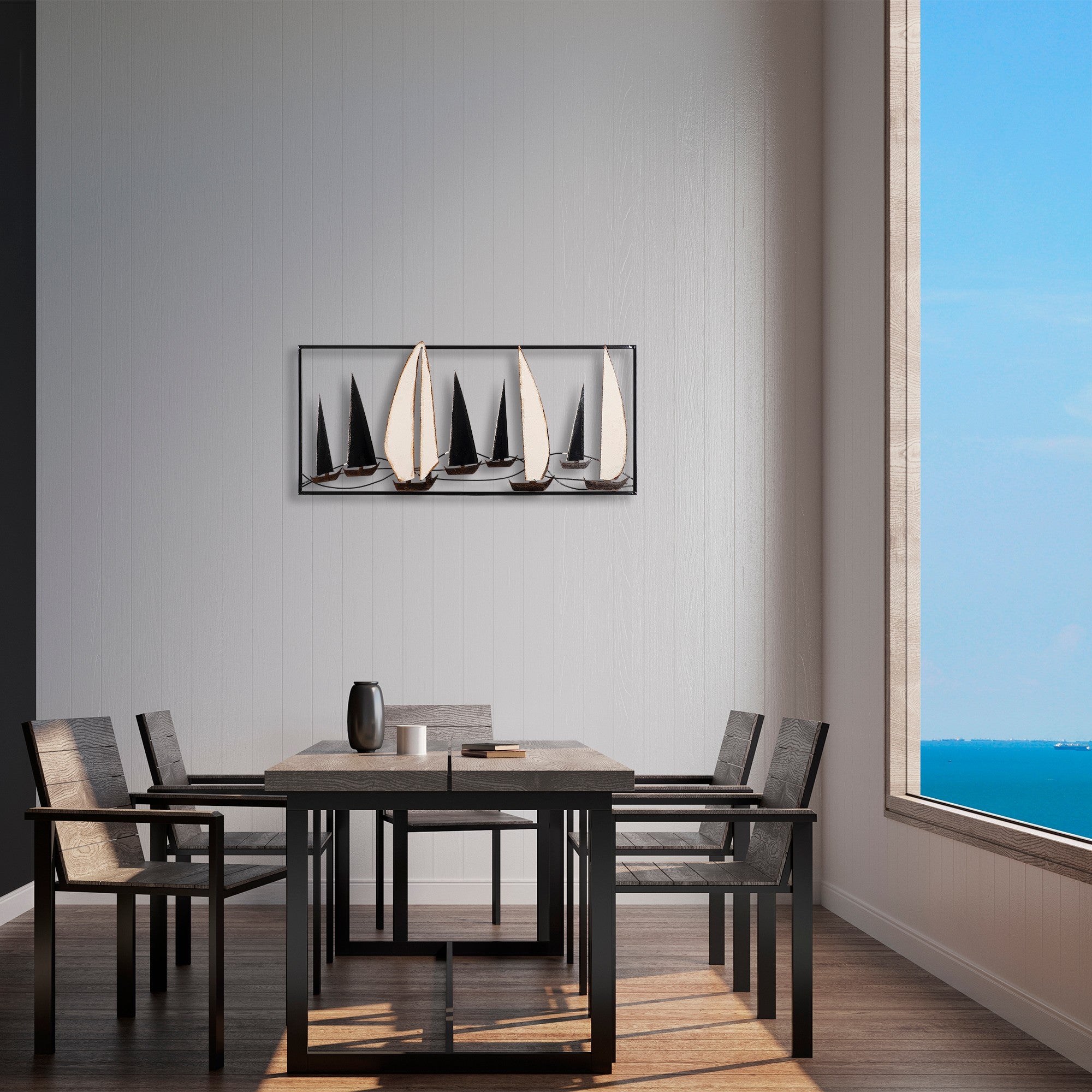 Acessório Decorativo de Parede em Metal Multicolor Yelkenli - 100% Metal 40x91cm