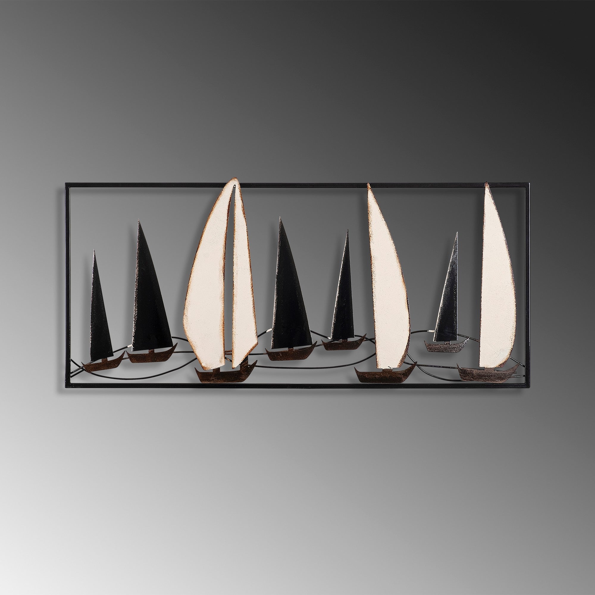 Acessório Decorativo de Parede em Metal Multicolor Yelkenli - 100% Metal 40x91cm