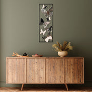 Acessório Decorativo de Parede Kelebek em Metal Multicolor - 32x90cm