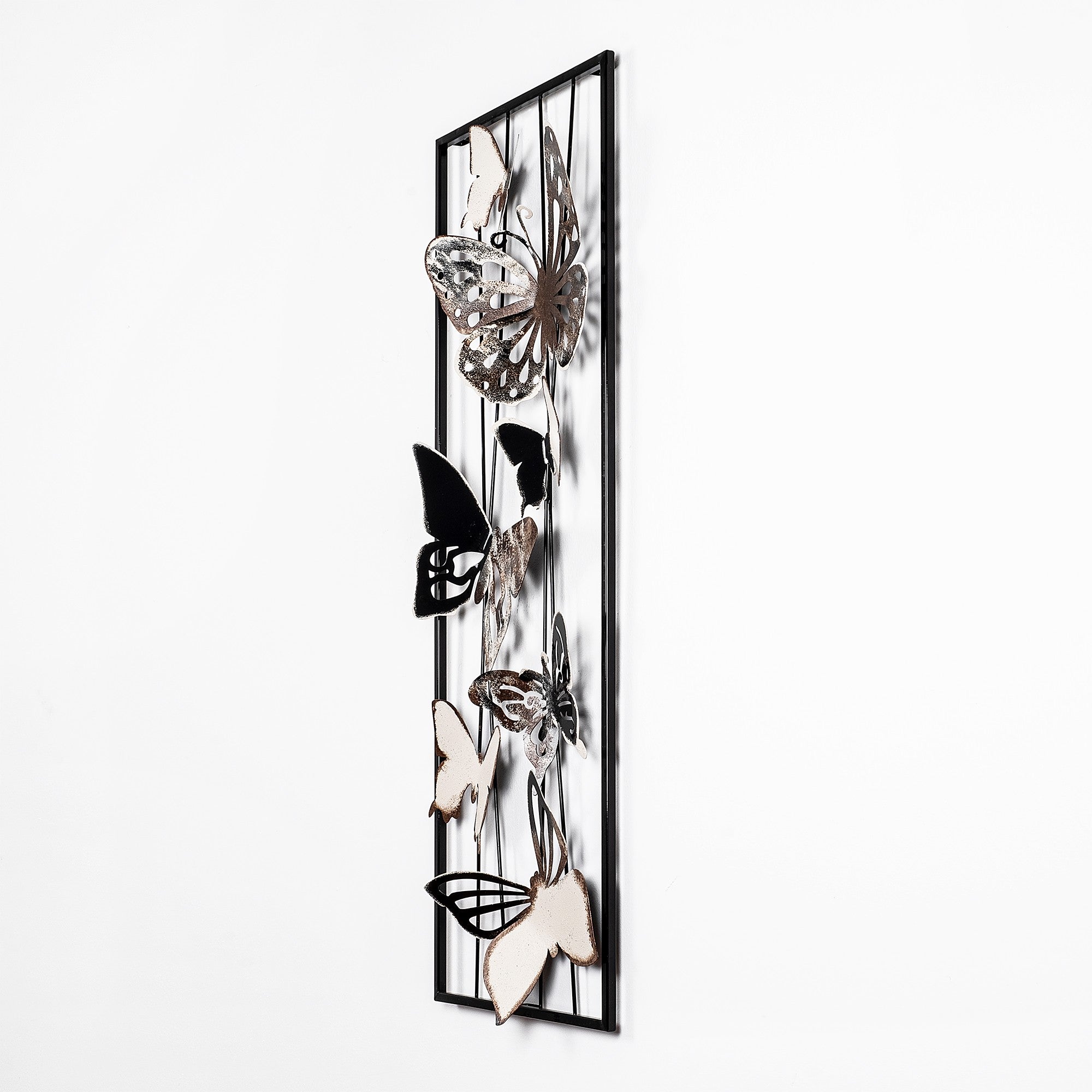 Acessório Decorativo de Parede Kelebek em Metal Multicolor - 32x90cm