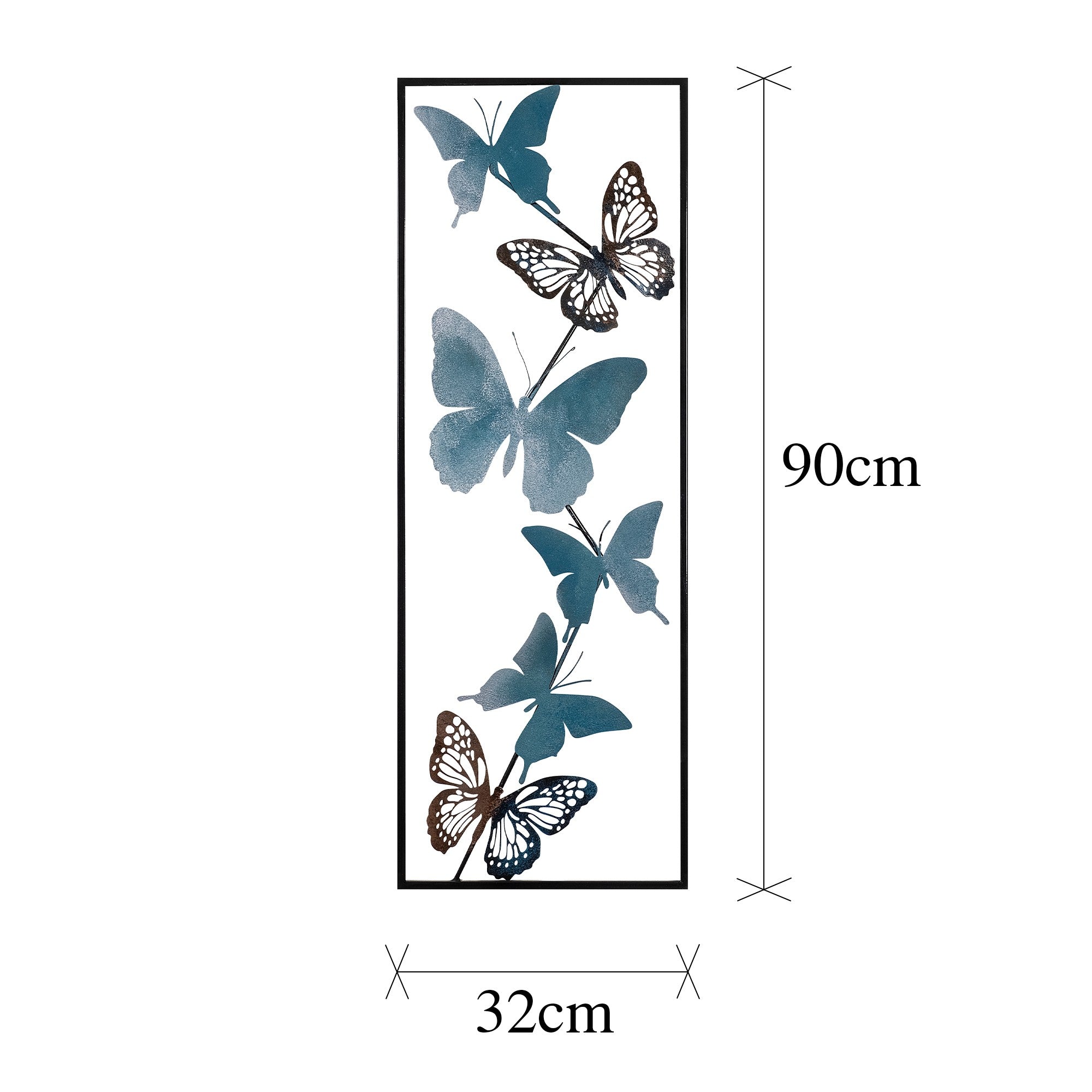 Acessório Decorativo de Parede Tavus - Metal Multicolor 32x90cm para Transformar o Seu Espaço