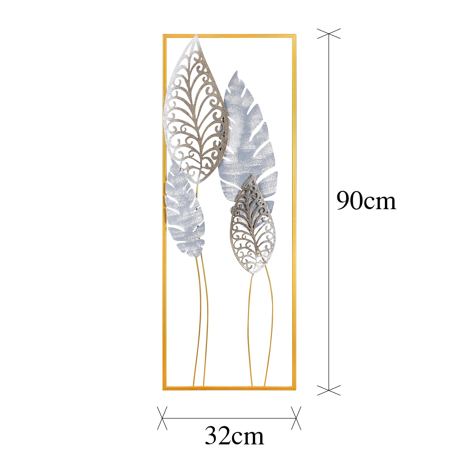 Acessório Decorativo de Parede Nezgep - Metal Multicolor 32x90cm para Transformar o Seu Espaço