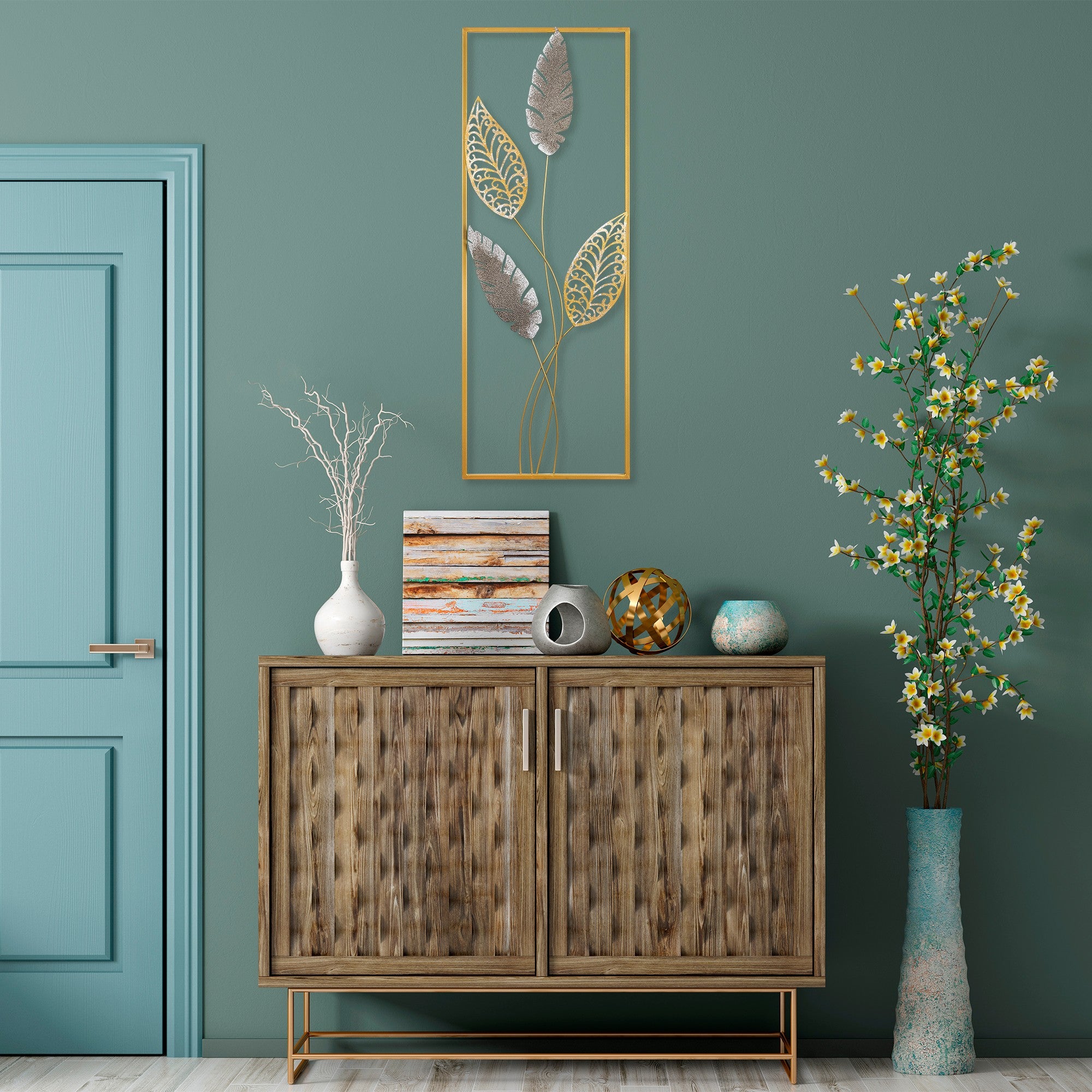 Acessório Decorativo de Parede Timeyi - Metal Multicolor 32x90cm para Transformar Qualquer Ambiente