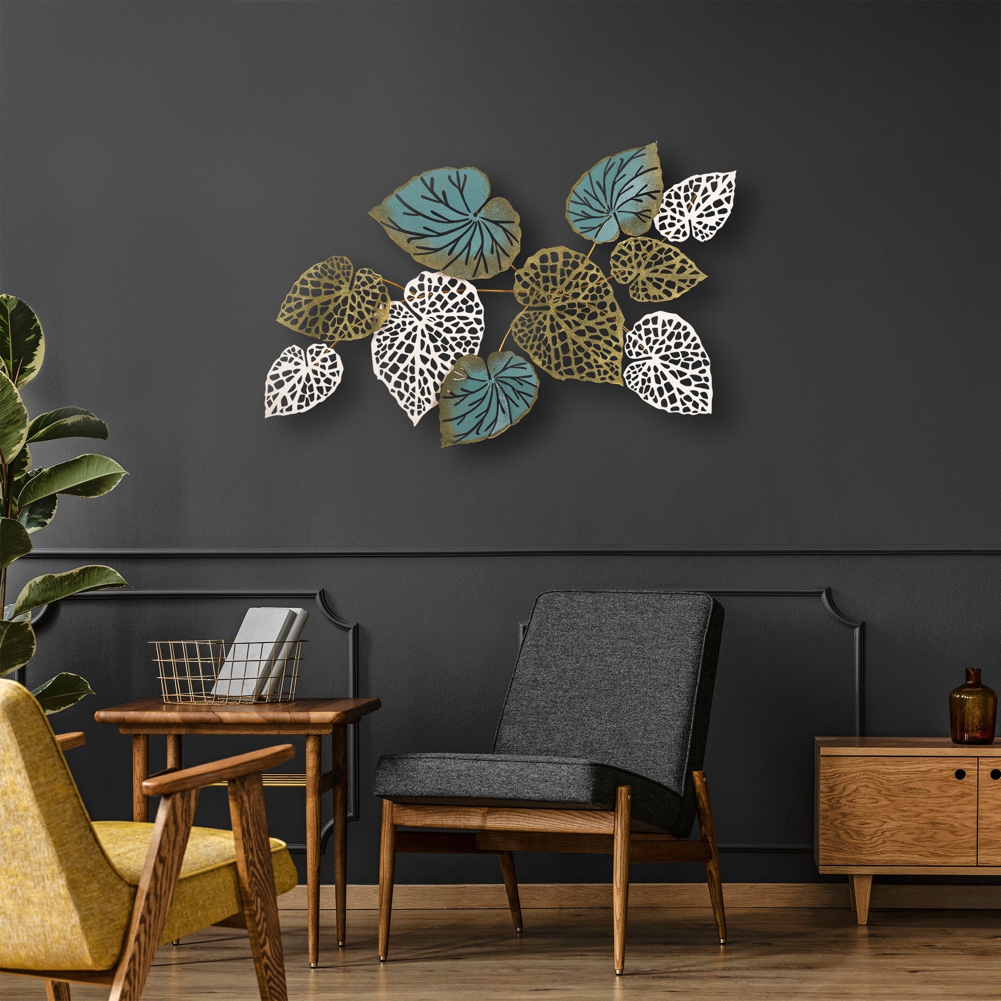 Acessório Decorativo de Parede Horou - Metal Multicolor 127x67cm - Peça Única para Transformar o Seu Espaço