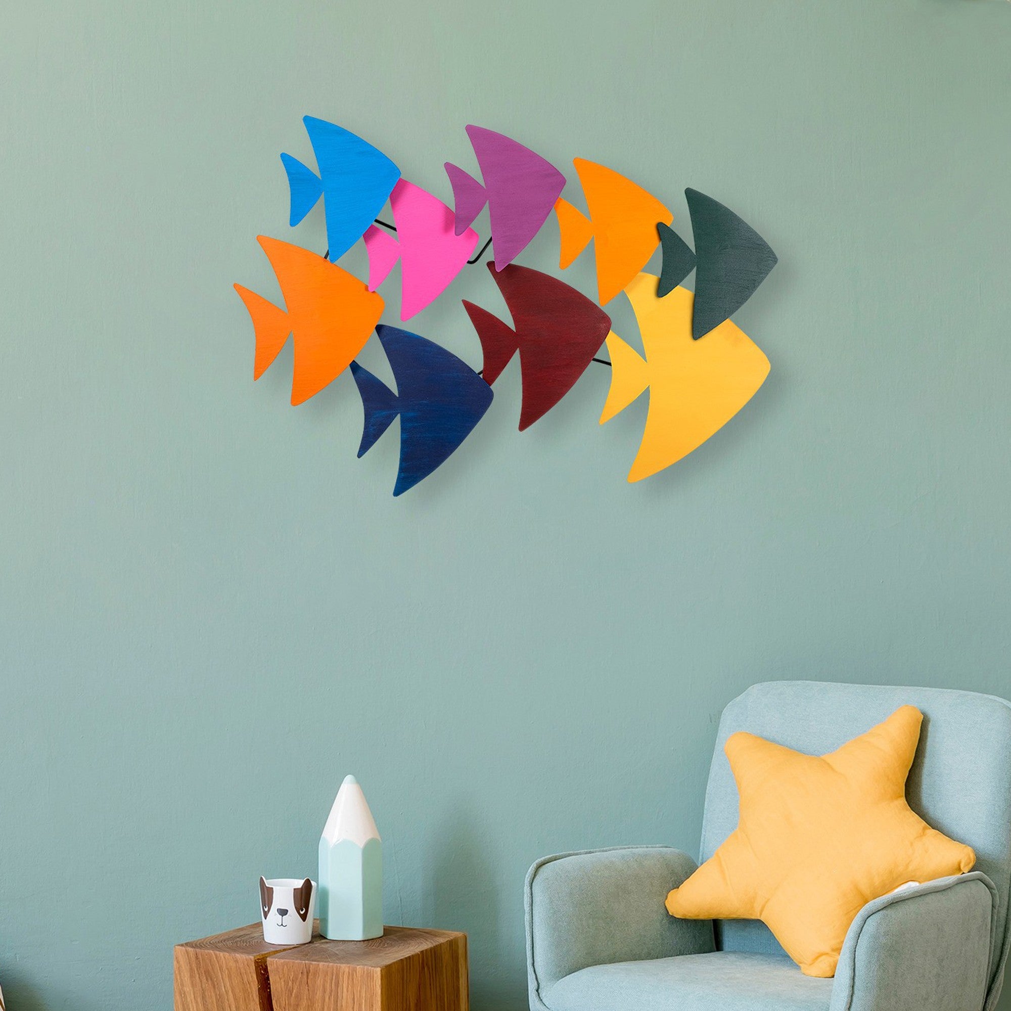 Acessório Decorativo de Parede Cırgısın - Metal Multicolor 100x70cm - Arte Moderna para Transformar o Seu Espaço