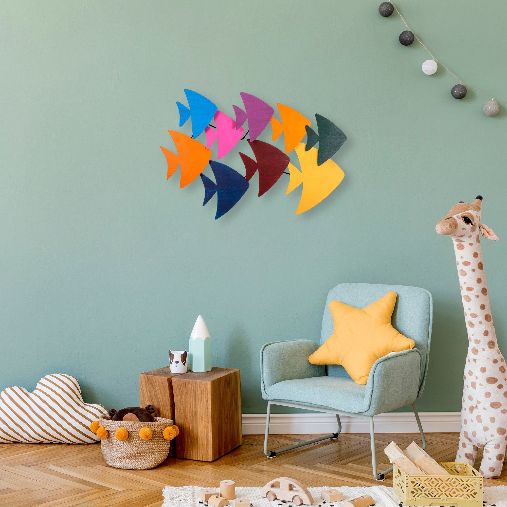 Acessório Decorativo de Parede Cırgısın - Metal Multicolor 100x70cm - Arte Moderna para Transformar o Seu Espaço