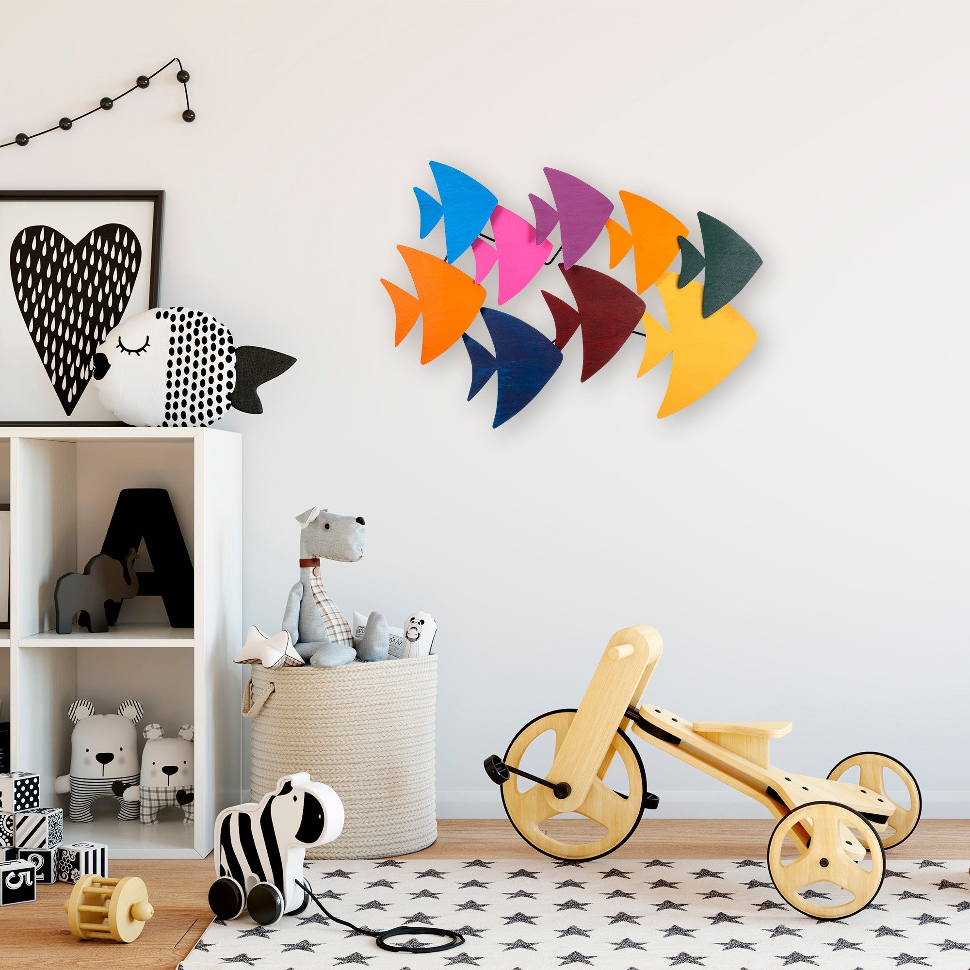Acessório Decorativo de Parede Cırgısın - Metal Multicolor 100x70cm - Arte Moderna para Transformar o Seu Espaço