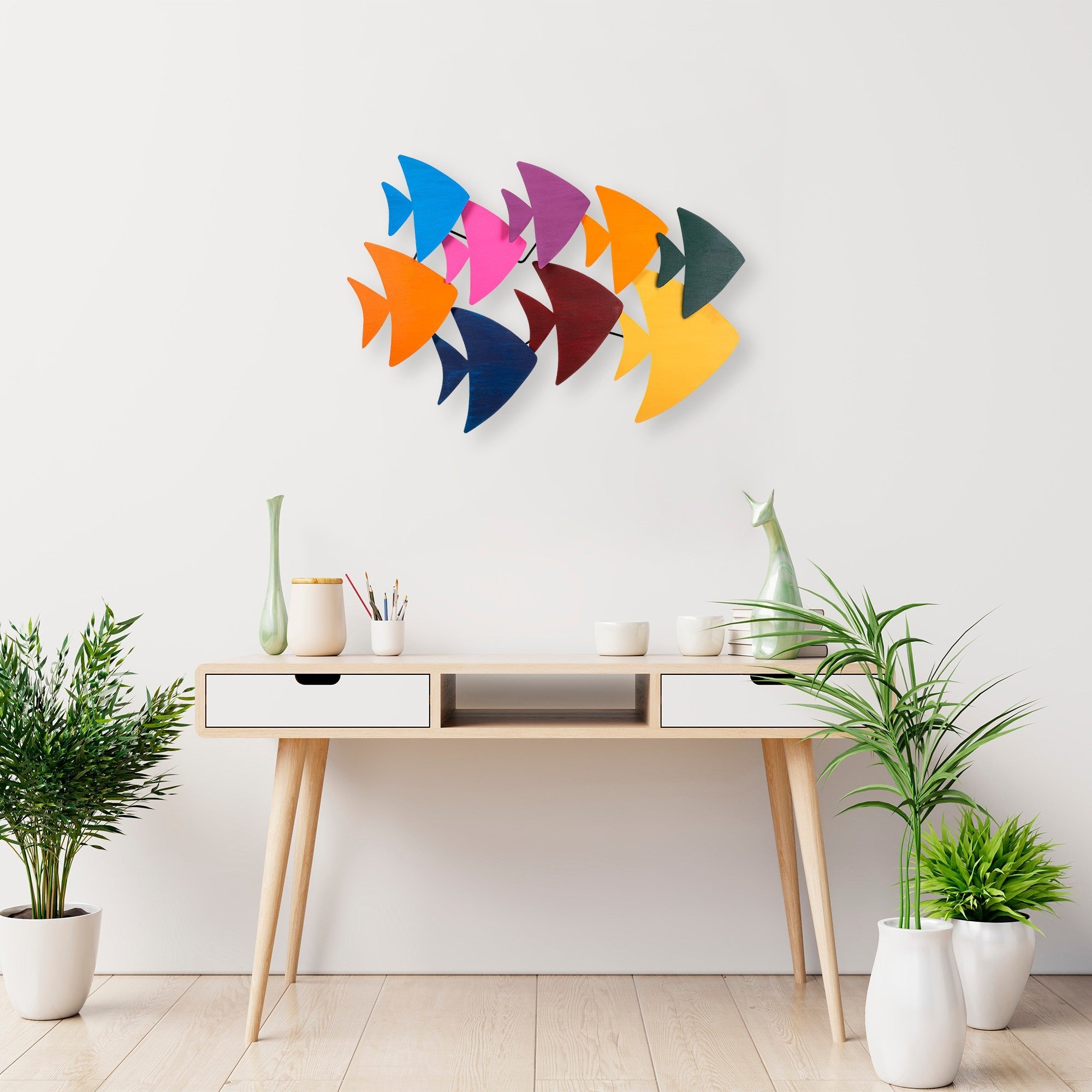 Acessório Decorativo de Parede Cırgısın - Metal Multicolor 100x70cm - Arte Moderna para Transformar o Seu Espaço