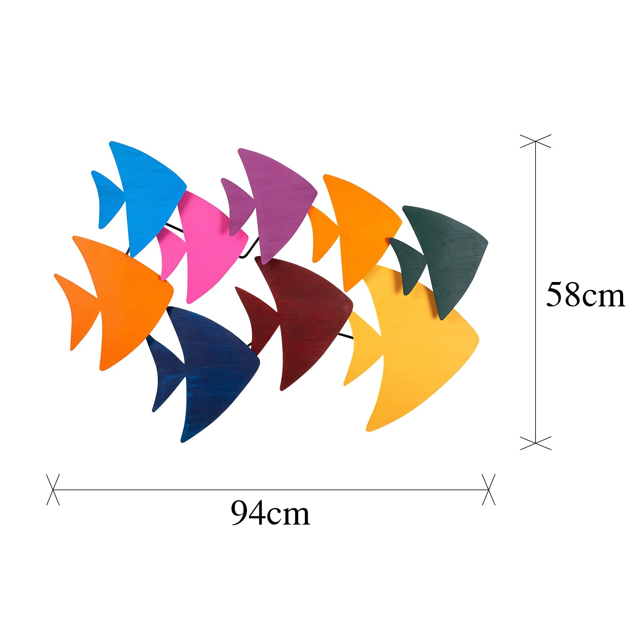 Acessório Decorativo de Parede Cırgısın - Metal Multicolor 100x70cm - Arte Moderna para Transformar o Seu Espaço