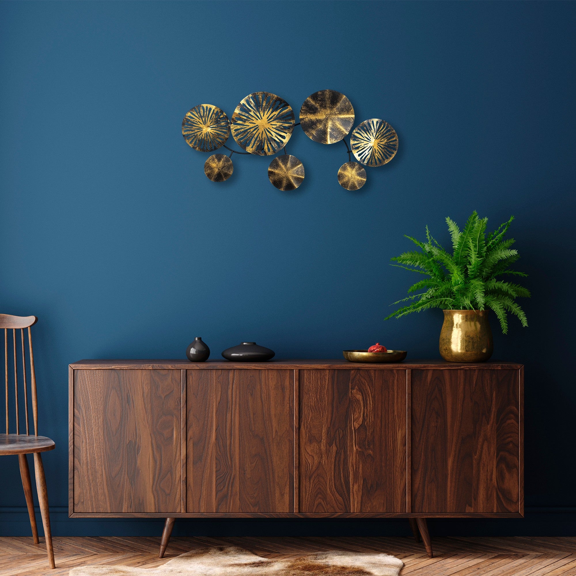 Acessório Decorativo de Parede Eysan - Metal Multicolor 82x39cm para Transformar Qualquer Ambiente