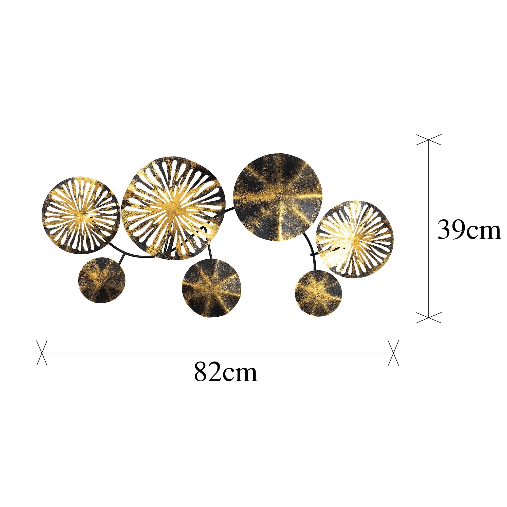 Acessório Decorativo de Parede Eysan - Metal Multicolor 82x39cm para Transformar Qualquer Ambiente