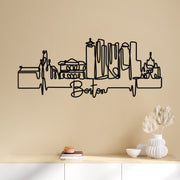 Acessório Decorativo de Parede Boston - Metal Preto 120x47cm para Decoração Moderna