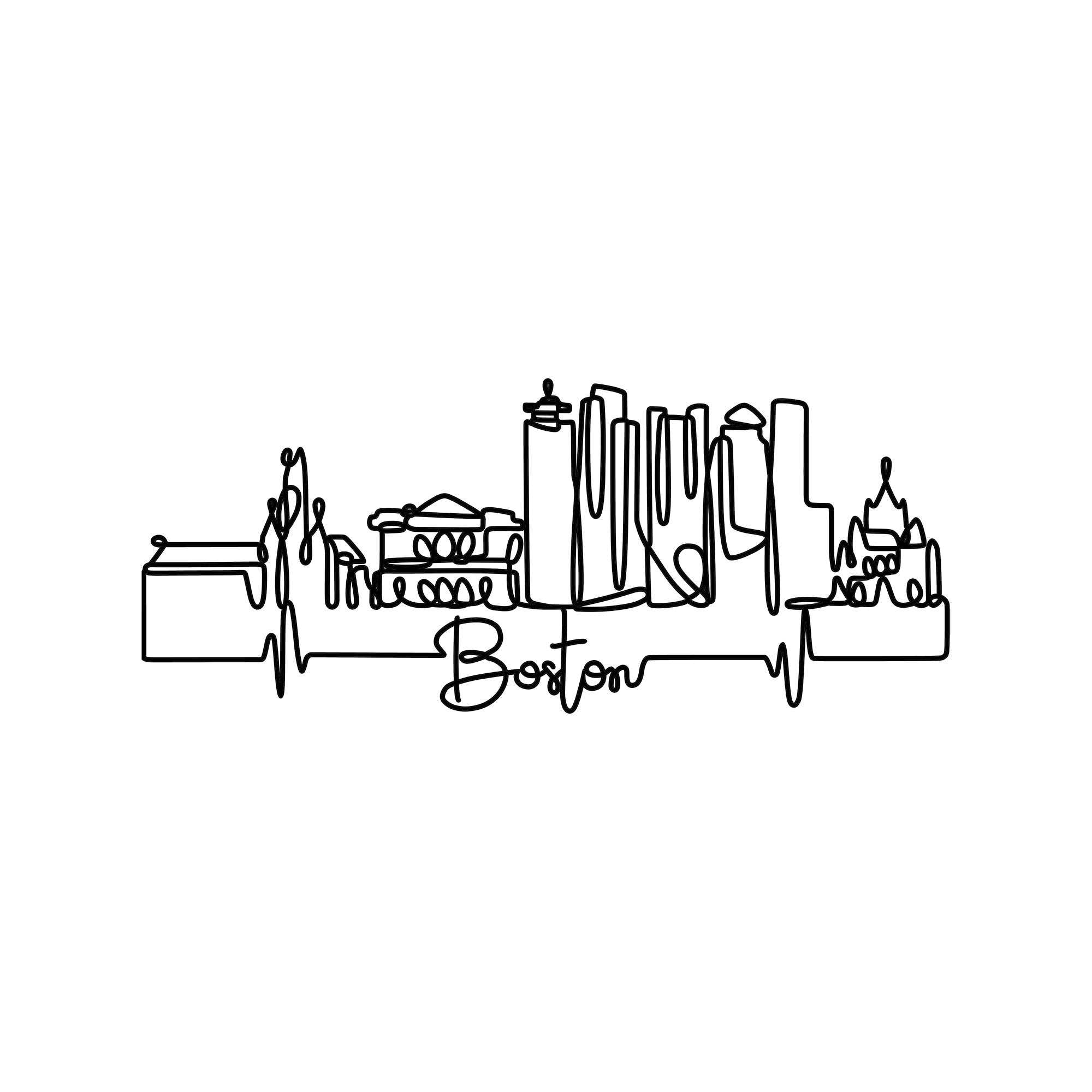 Acessório Decorativo de Parede Boston - Metal Preto 120x47cm para Decoração Moderna