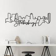 Acessório Decorativo de Parede St.Petersburg - Metal Preto 120x36cm - Design Elegante para Interiores Modernos