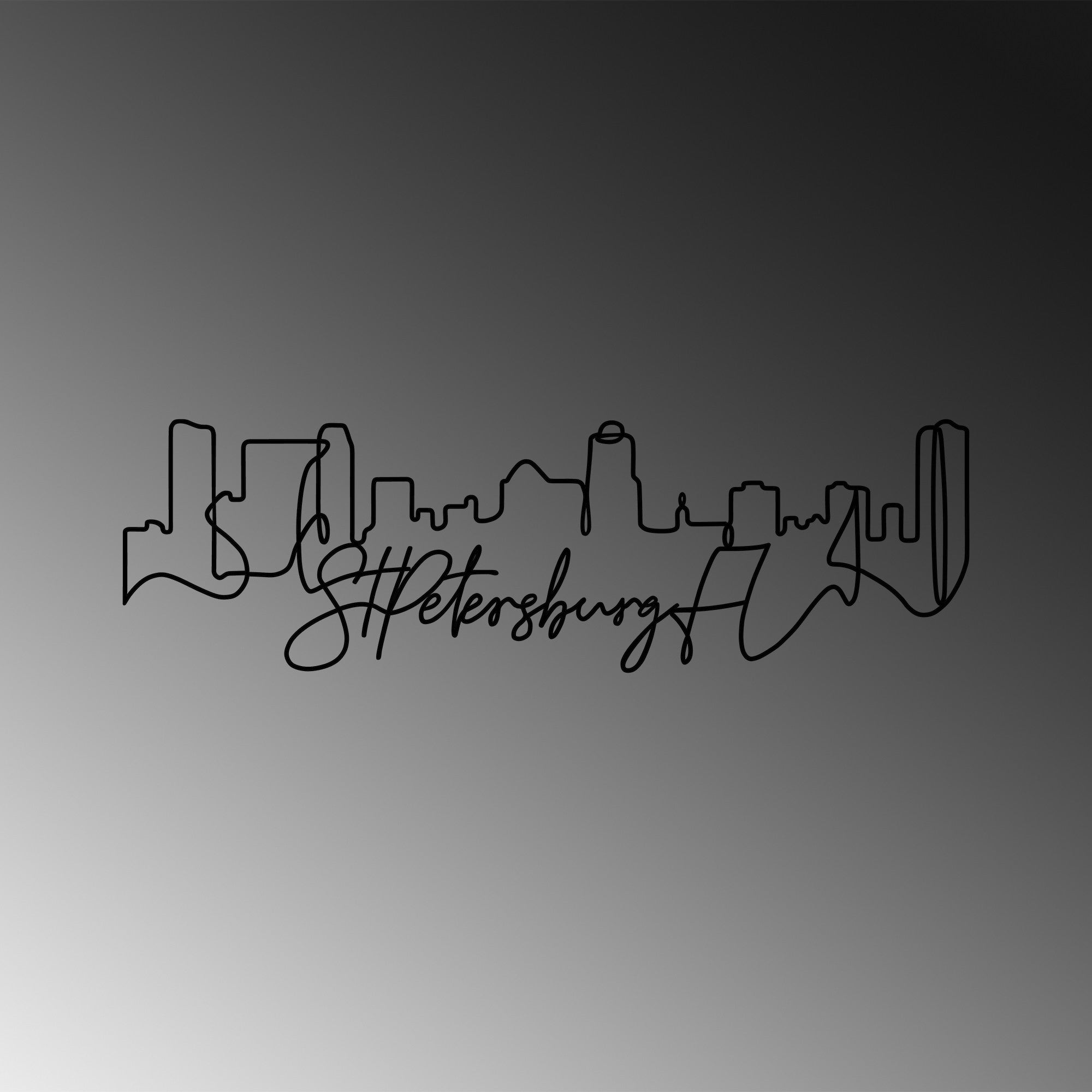 Acessório Decorativo de Parede St.Petersburg - Metal Preto 120x36cm - Design Elegante para Interiores Modernos