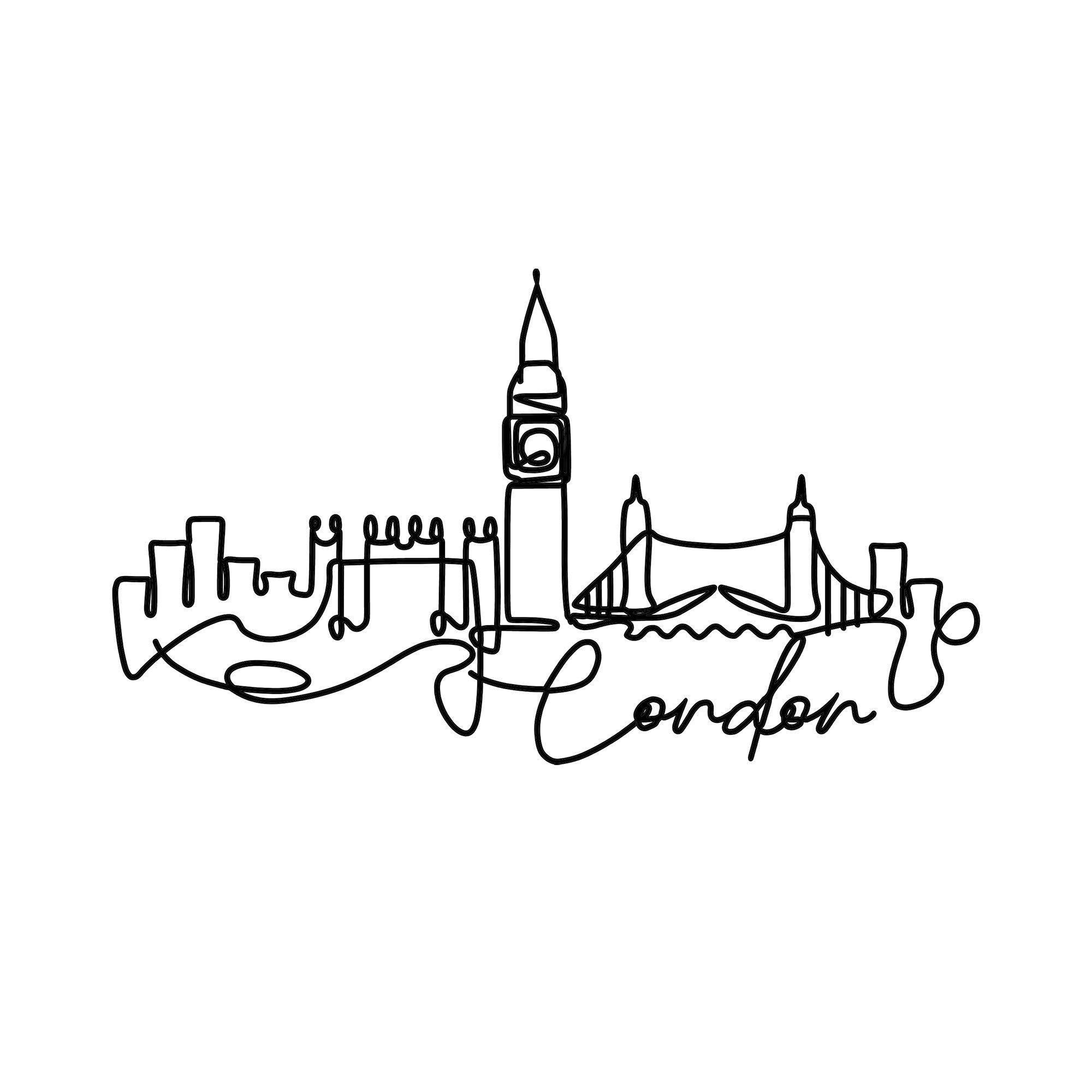 Acessório Decorativo de Parede London - Metal Preto 120x53cm - Elegância Industrial para o Seu Espaço