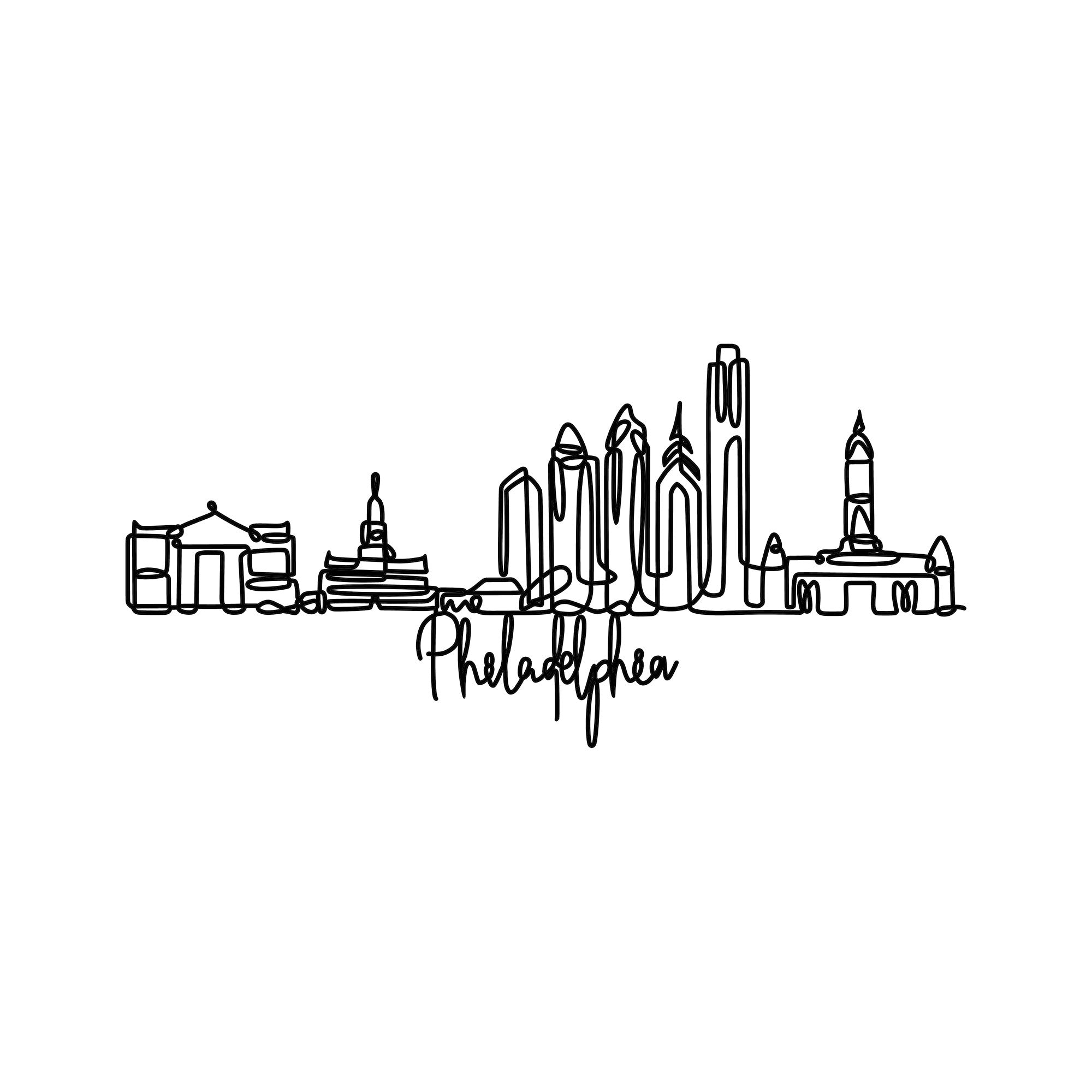 Acessório Decorativo de Parede Philadelphia - Metal Preto 120x57cm