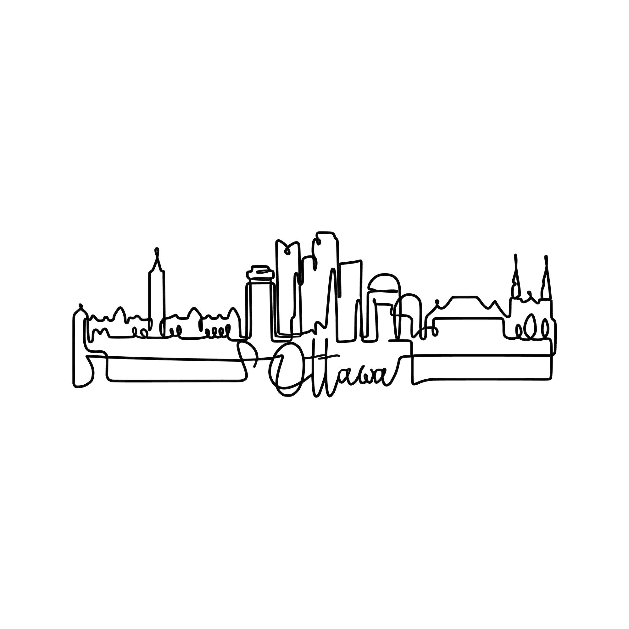 Acessório Decorativo de Parede Ottawa - Metal Preto 120x40cm - Espessura 2mm