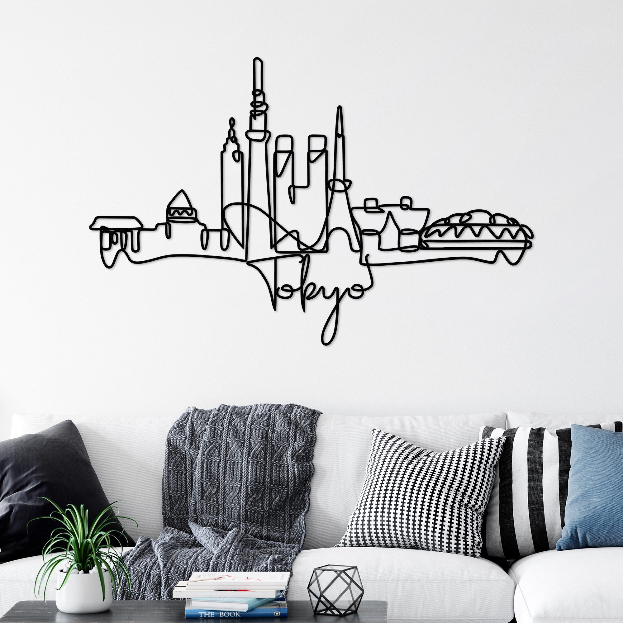 Acessório Decorativo de Parede Tokyo - Metal Preto 120x77cm - Design Moderno para Transformar o Seu Espaço