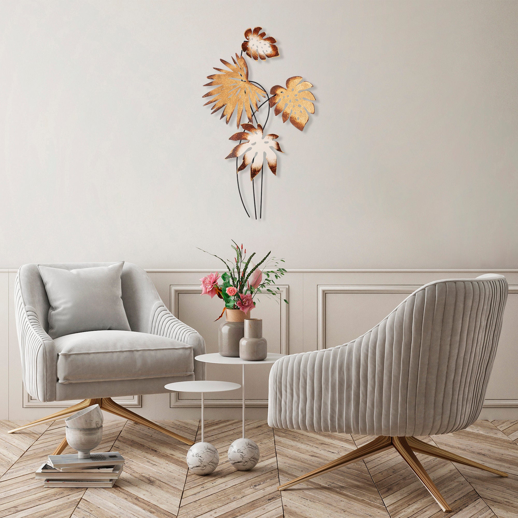 Acessório Decorativo de Parede Monstera v3 - Metal Multicolor 69x113cm