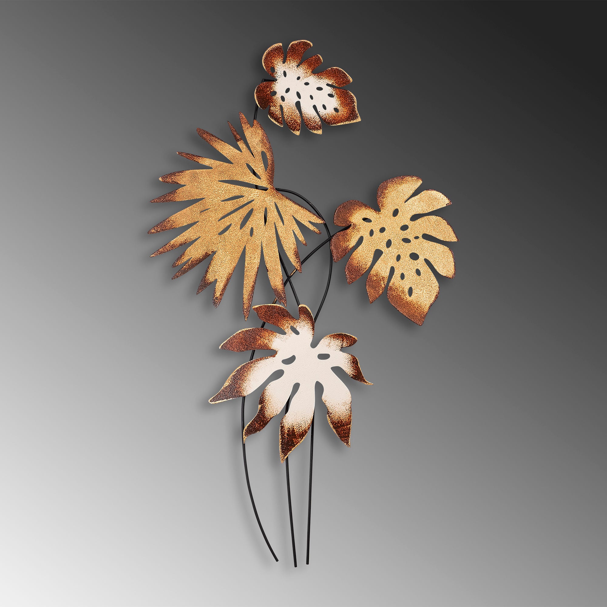Acessório Decorativo de Parede Monstera v3 - Metal Multicolor 69x113cm