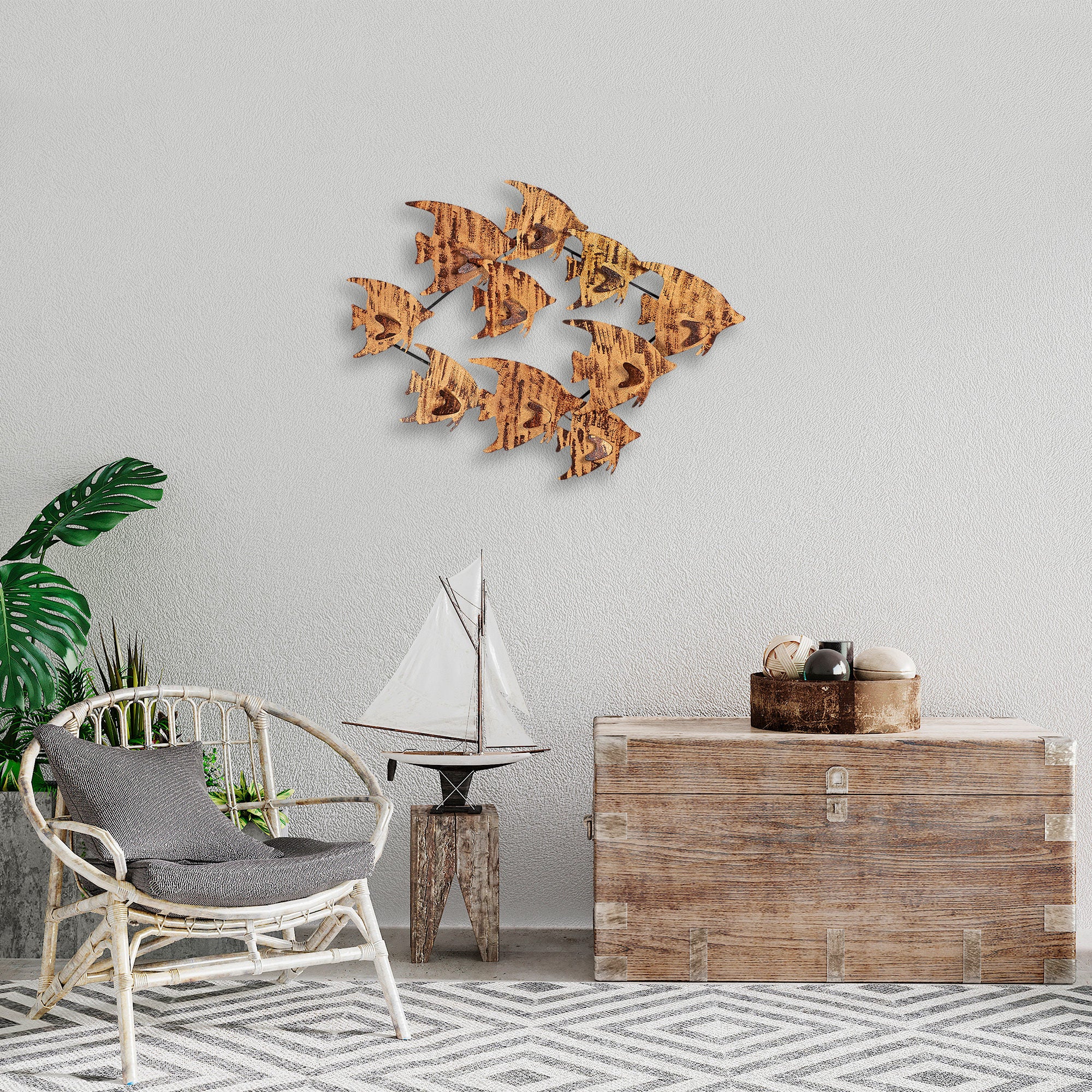 Acessório Decorativo de Parede Melek v2 - Metal Multicolor 58x83cm - Transforme o Seu Espaço com Elegância