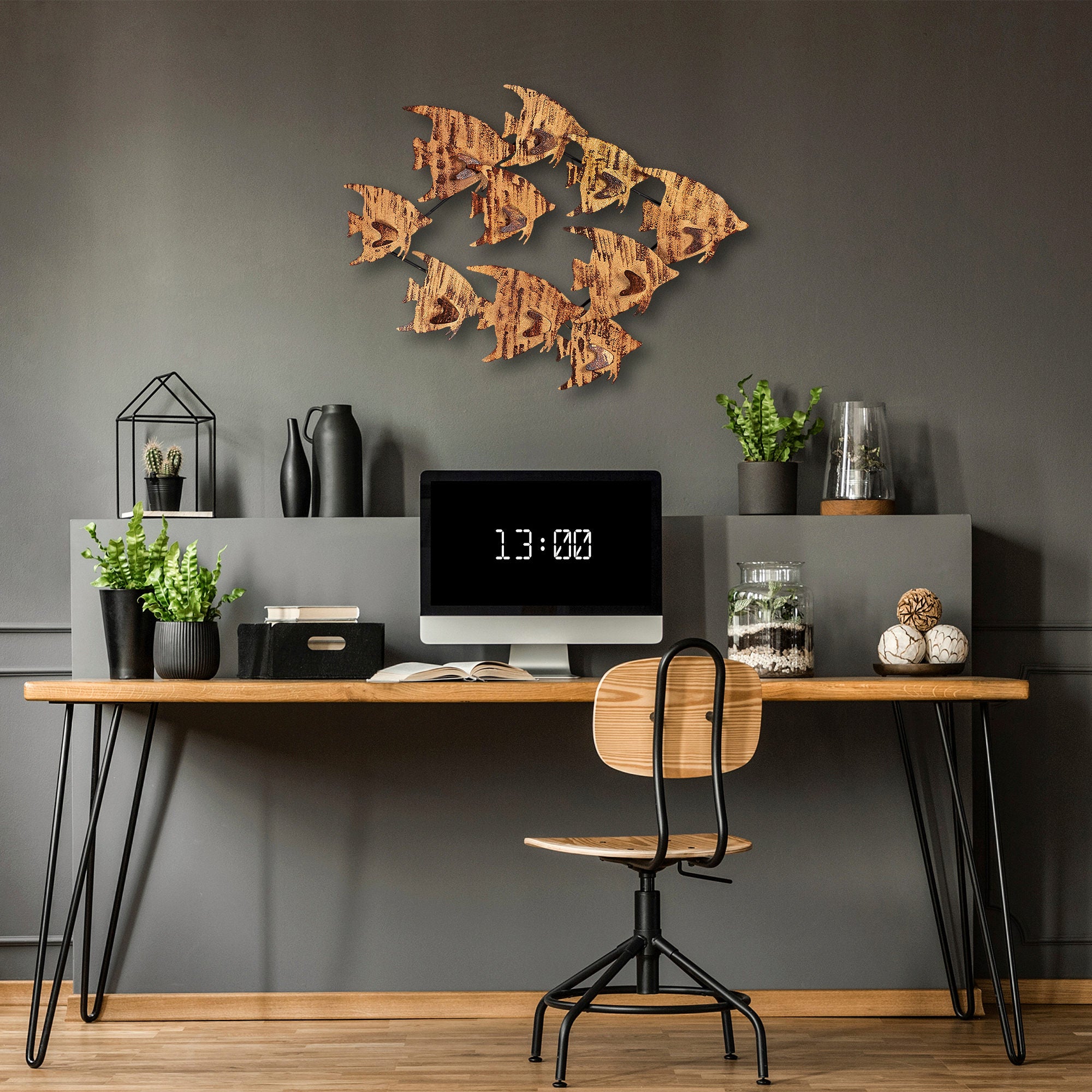 Acessório Decorativo de Parede Melek v2 - Metal Multicolor 58x83cm - Transforme o Seu Espaço com Elegância