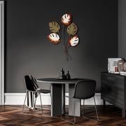 Arte de Parede Monstera v2 - Decoração Metálica Multicolor 67x100cm para Interiores Modernos
