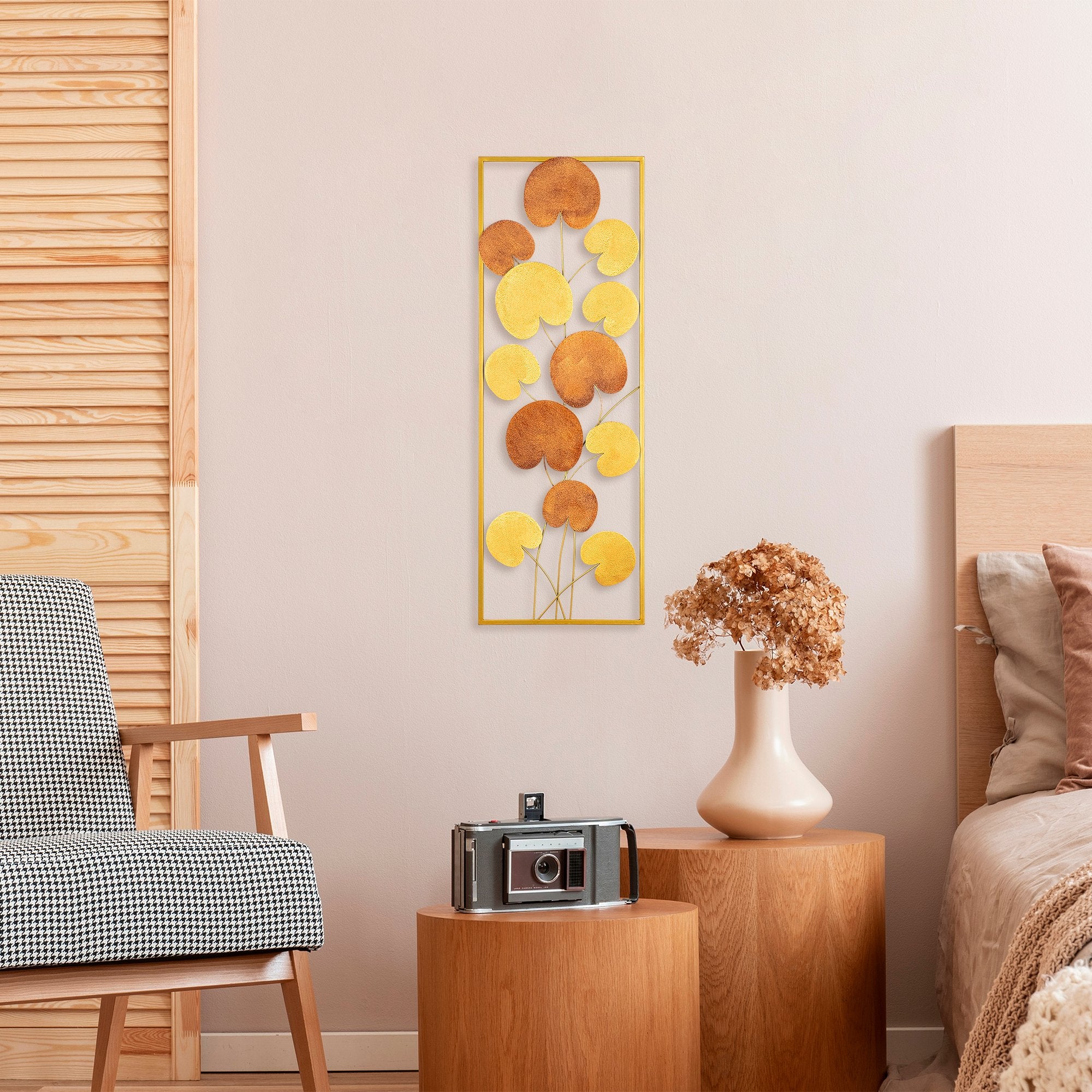 Acessório Decorativo de Parede Catalpa - Metal Multicolor Artesanal 32x90cm