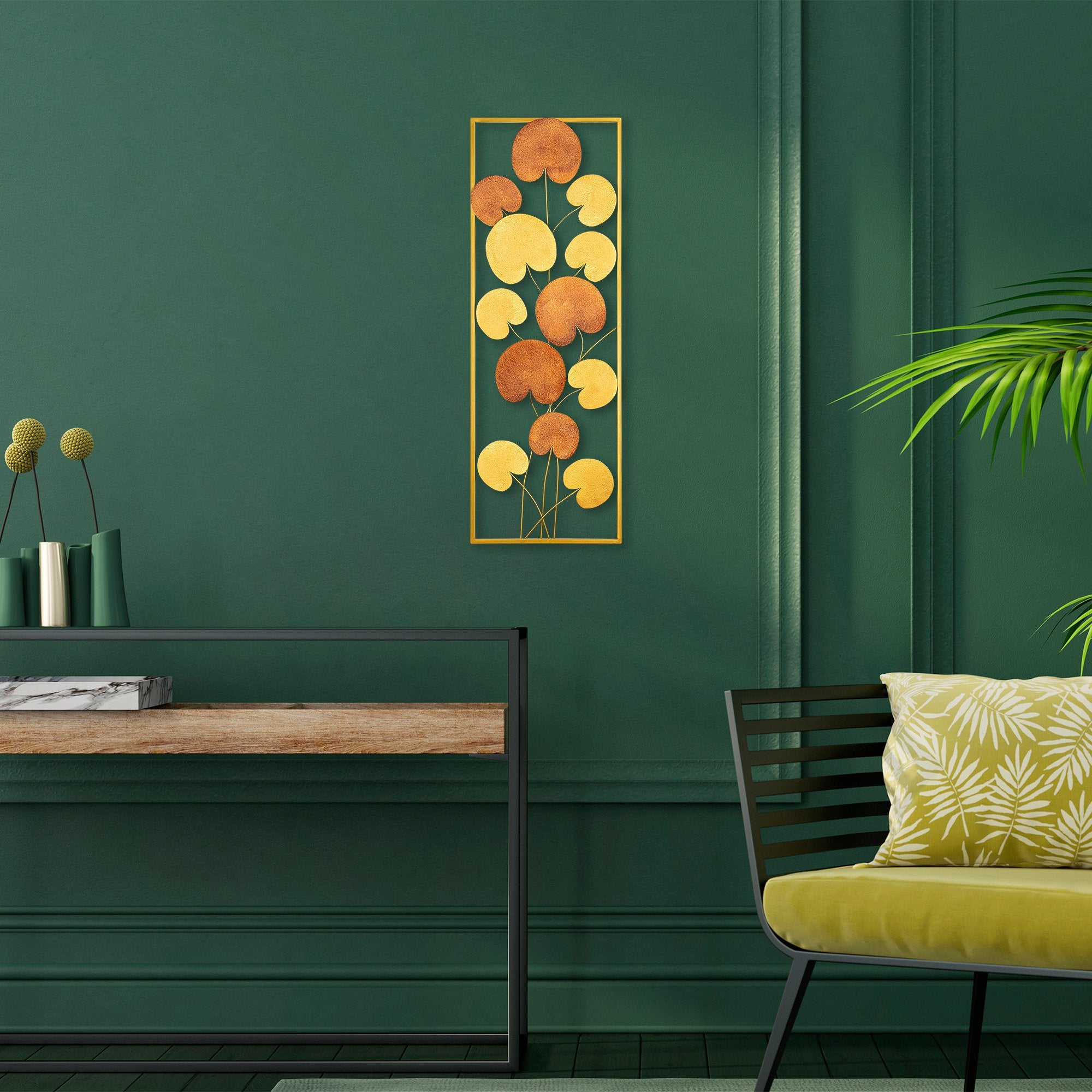 Acessório Decorativo de Parede Catalpa - Metal Multicolor Artesanal 32x90cm