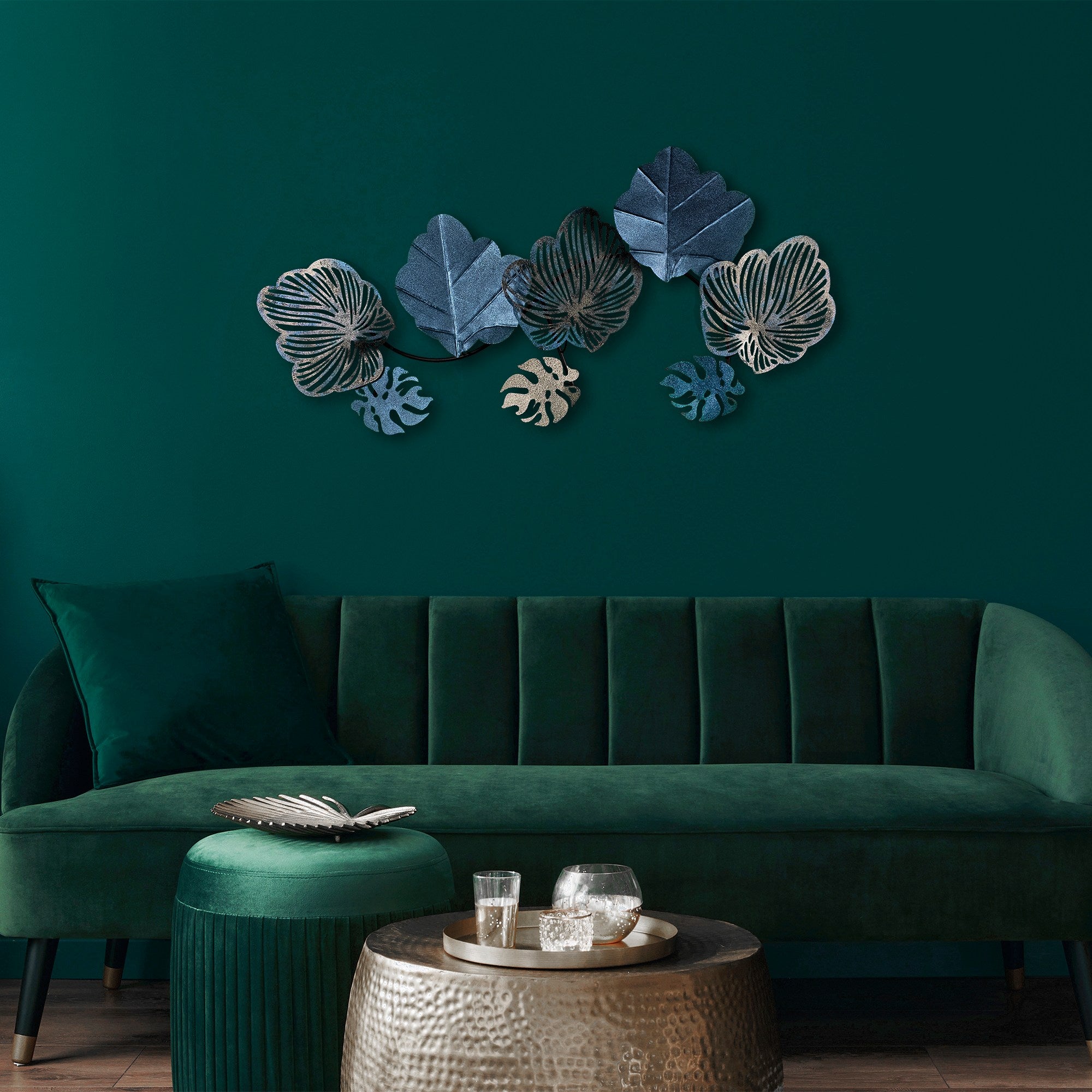 Acessório Decorativo de Parede Zhoushan 3 - Metal Multicolor Artesanal 42x80cm