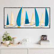 Acessório Decorativo de Parede Yelkenli 2 - Metal Multicolor Artesanal 40x90cm