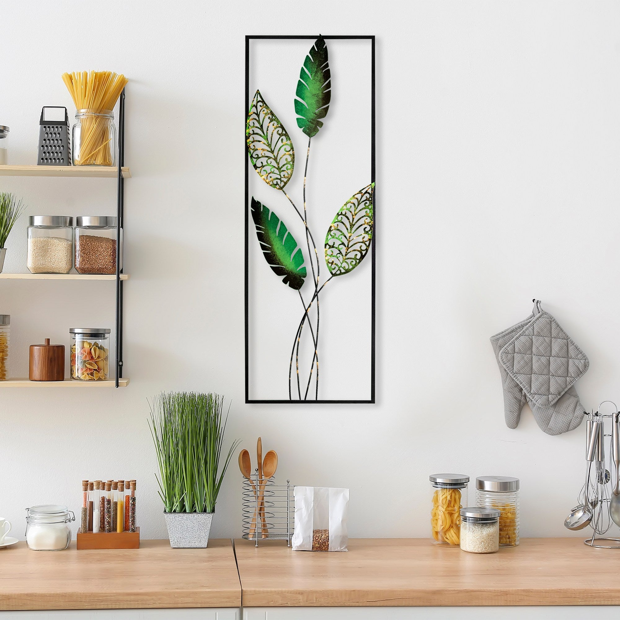 Acessório Decorativo de Parede Timeyi 3 - Metal Multicolor Artesanal 32x90cm