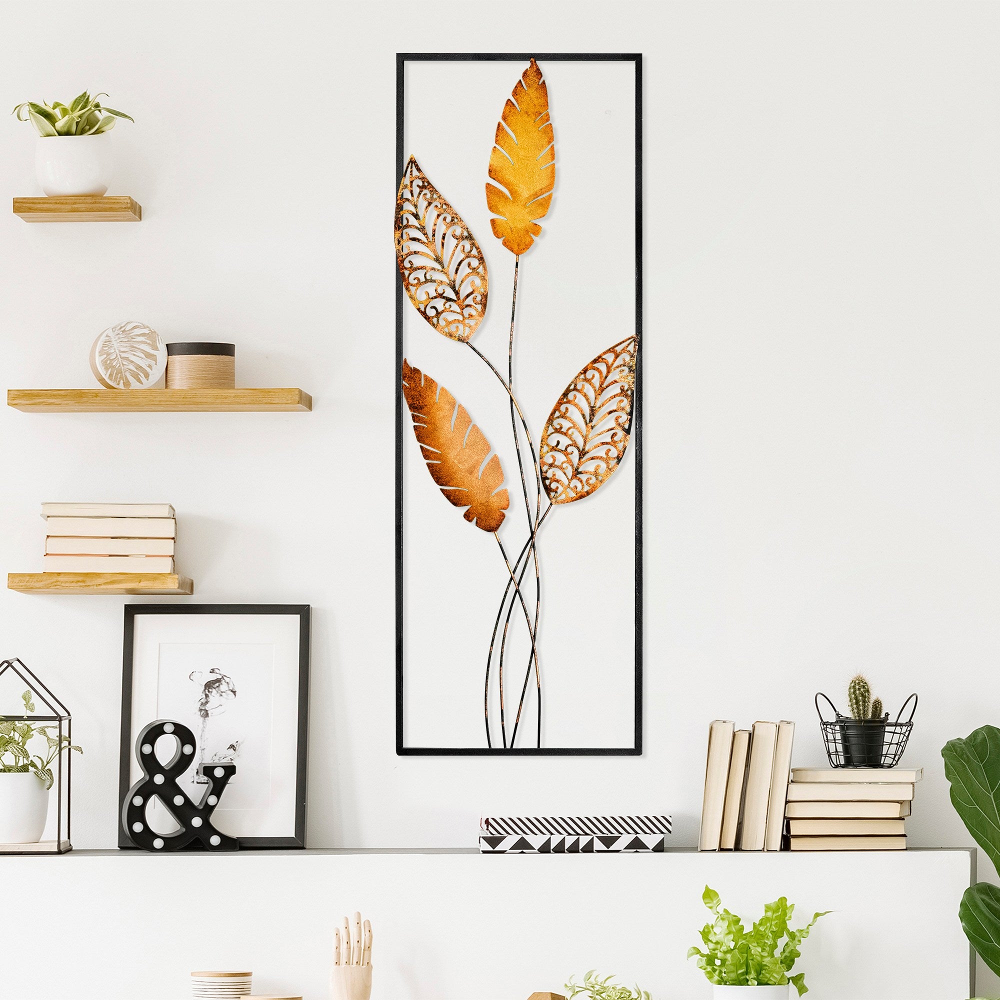 Acessório Decorativo de Parede Timeyi 2 - Metal Multicolor Artesanal 32x90cm