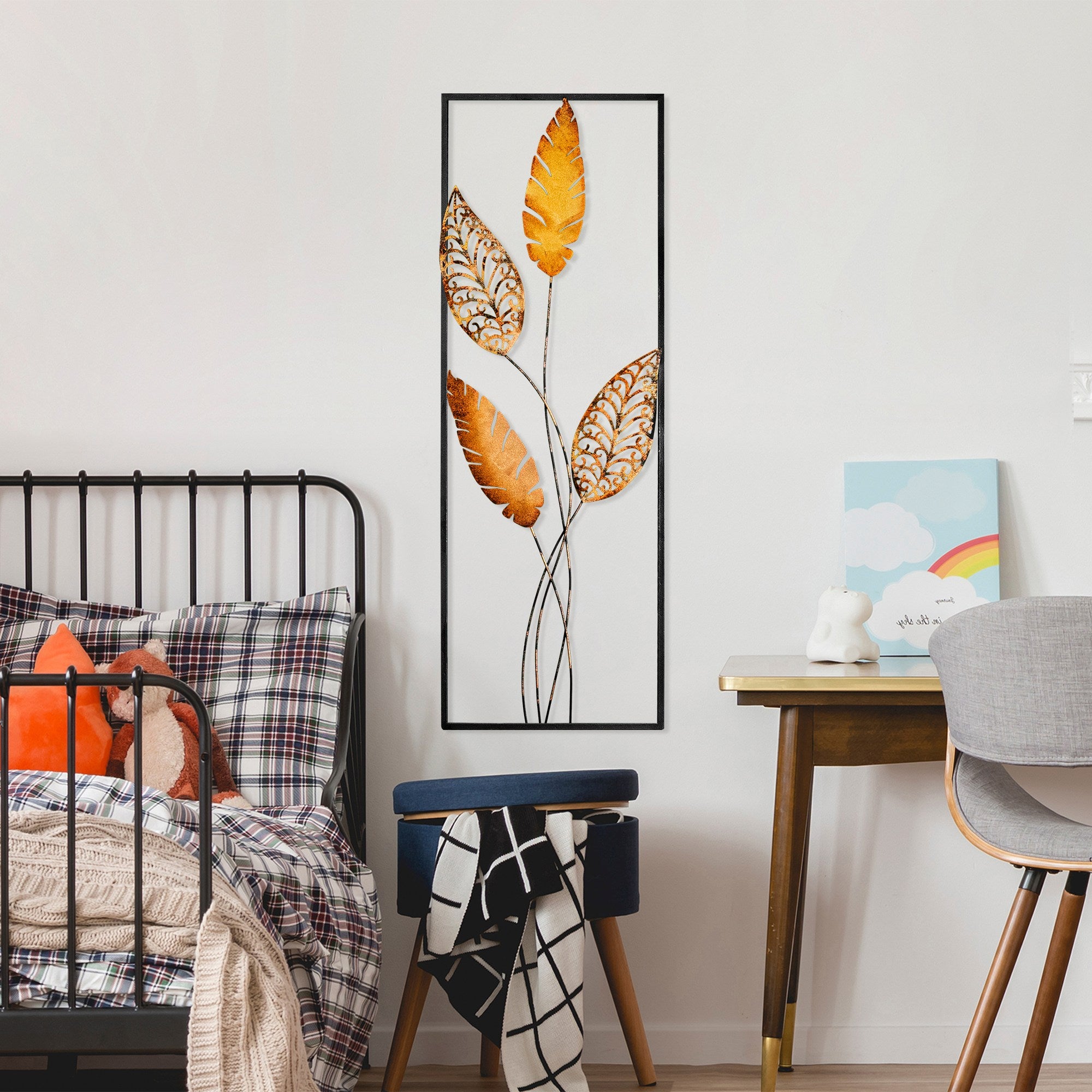 Acessório Decorativo de Parede Timeyi 2 - Metal Multicolor Artesanal 32x90cm