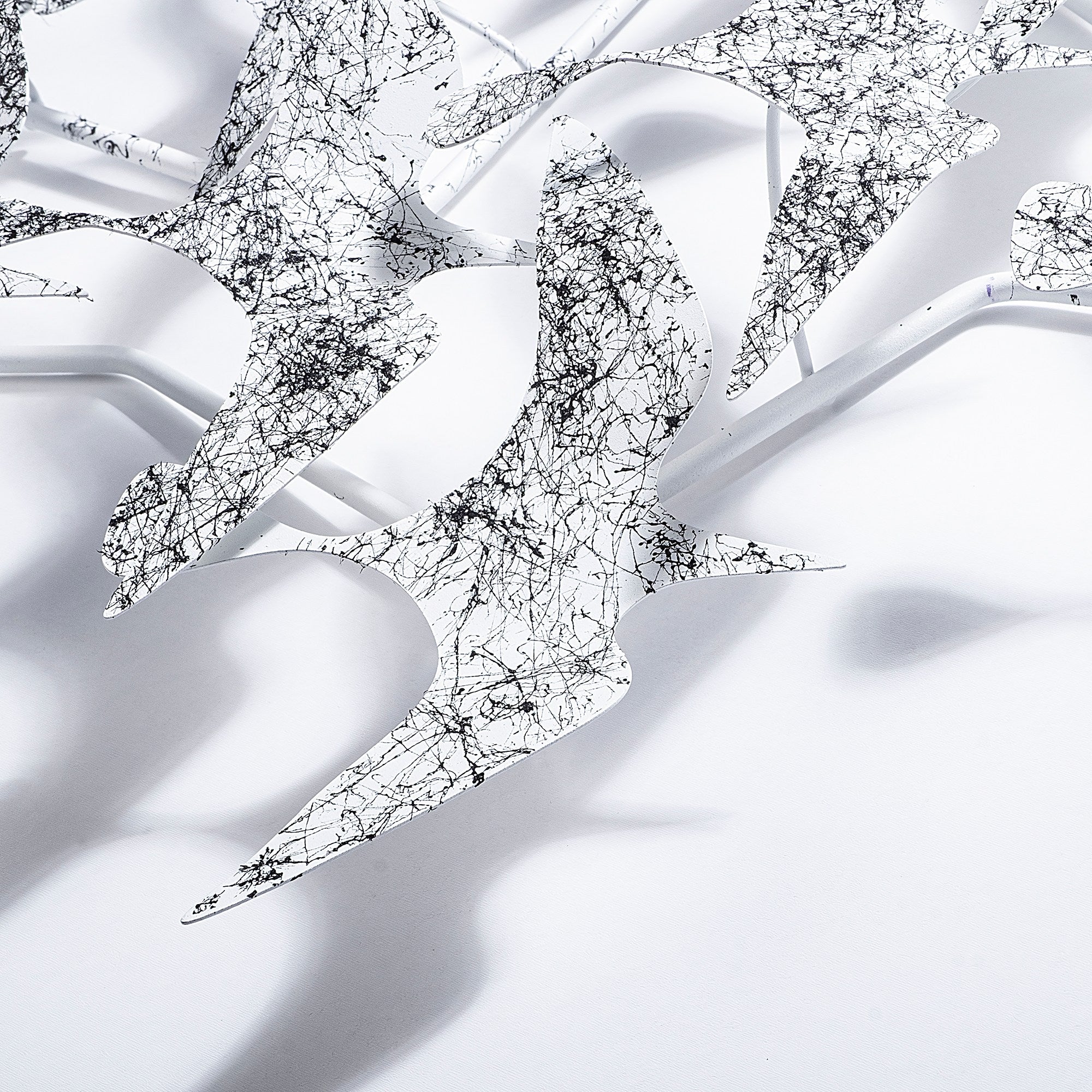 Arte de Parede Metálica Decorativa Martılar 2 - Acessório Multicolor Artesanal 59x124cm