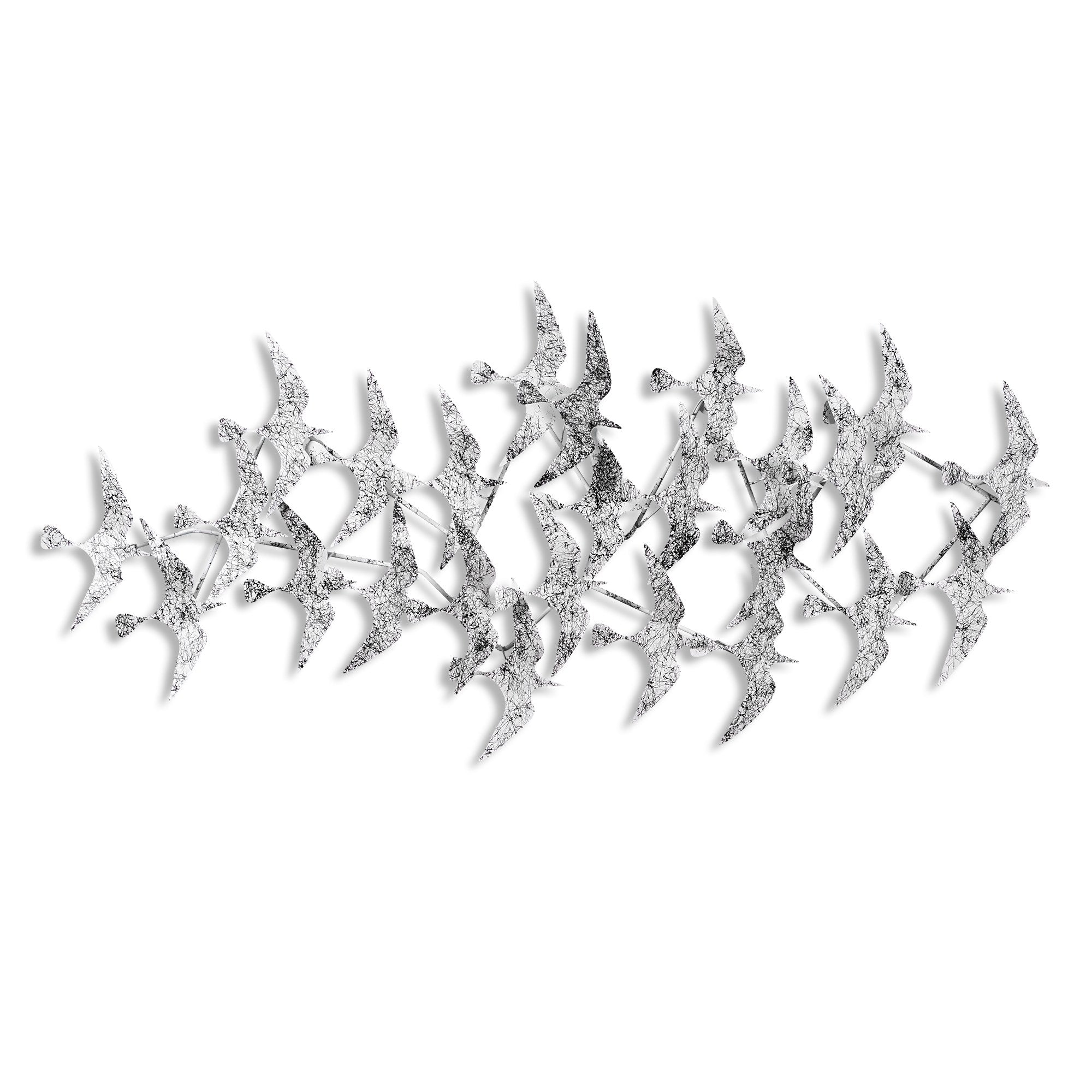 Arte de Parede Metálica Decorativa Martılar 2 - Acessório Multicolor Artesanal 59x124cm