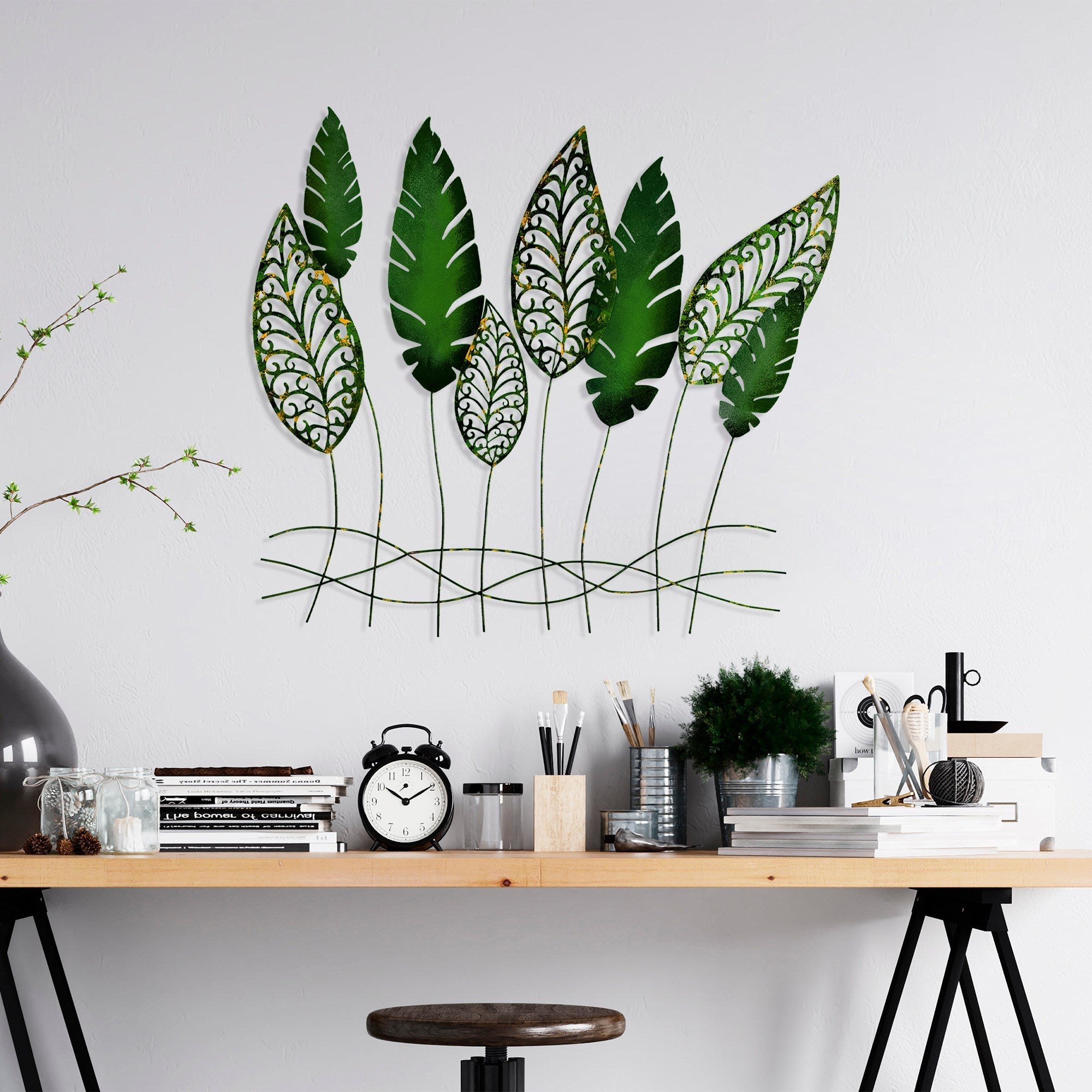 Acessório de parede em metal – 75 x 80 cm – 100% metal