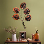 Monstera 2 - Acessório Decorativo de Parede em Metal Cobre - 74x94cm - Artesanal