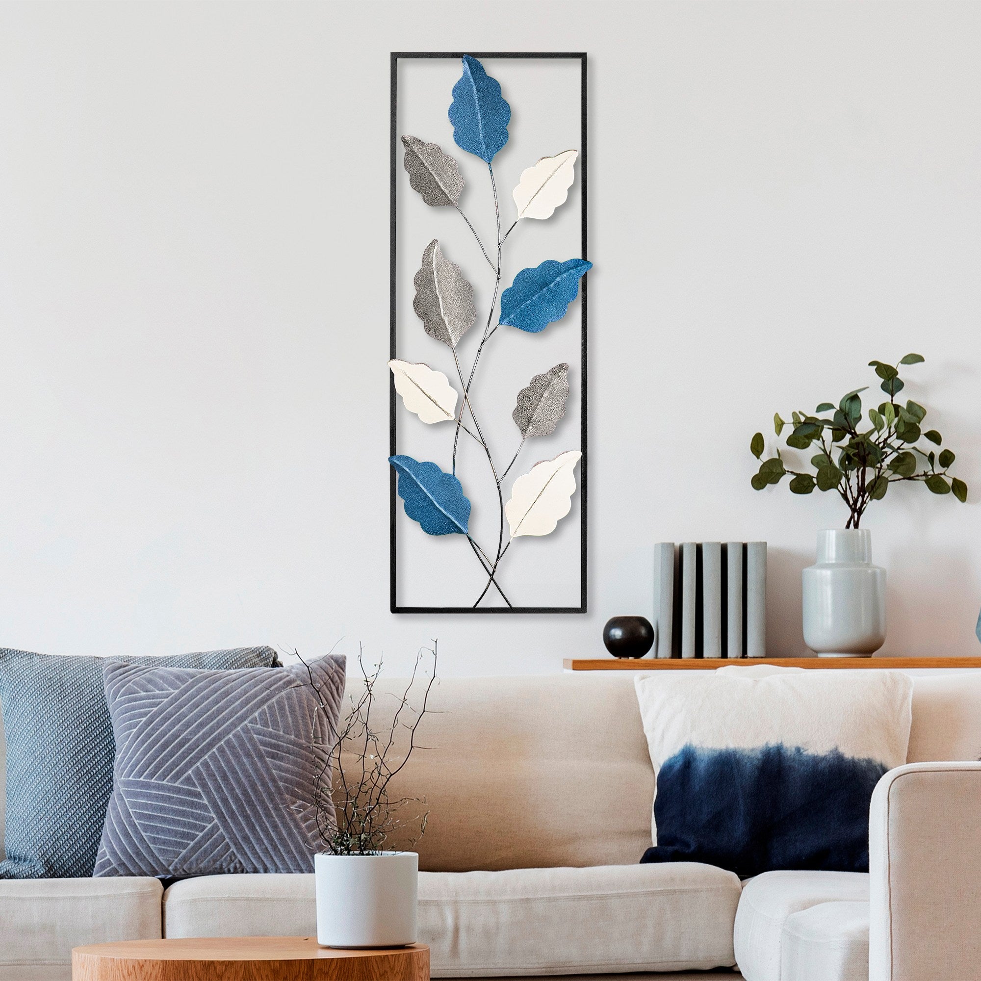 Acessório Decorativo de Parede Fagus 2 - Metal Multicolor Artesanal 32x90cm