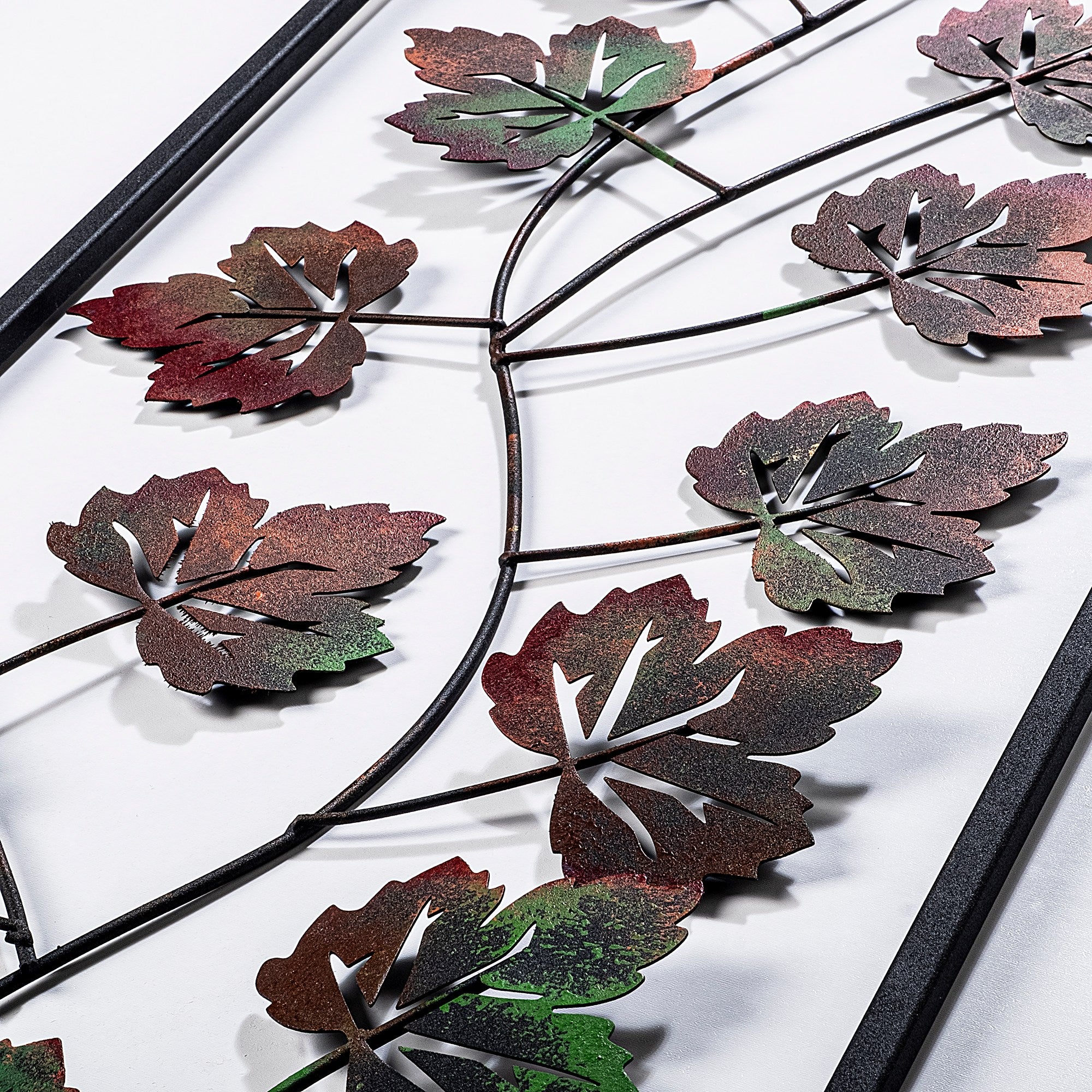Acessório Decorativo de Parede Platane 2 - Metal Multicolor Artesanal 32x90cm