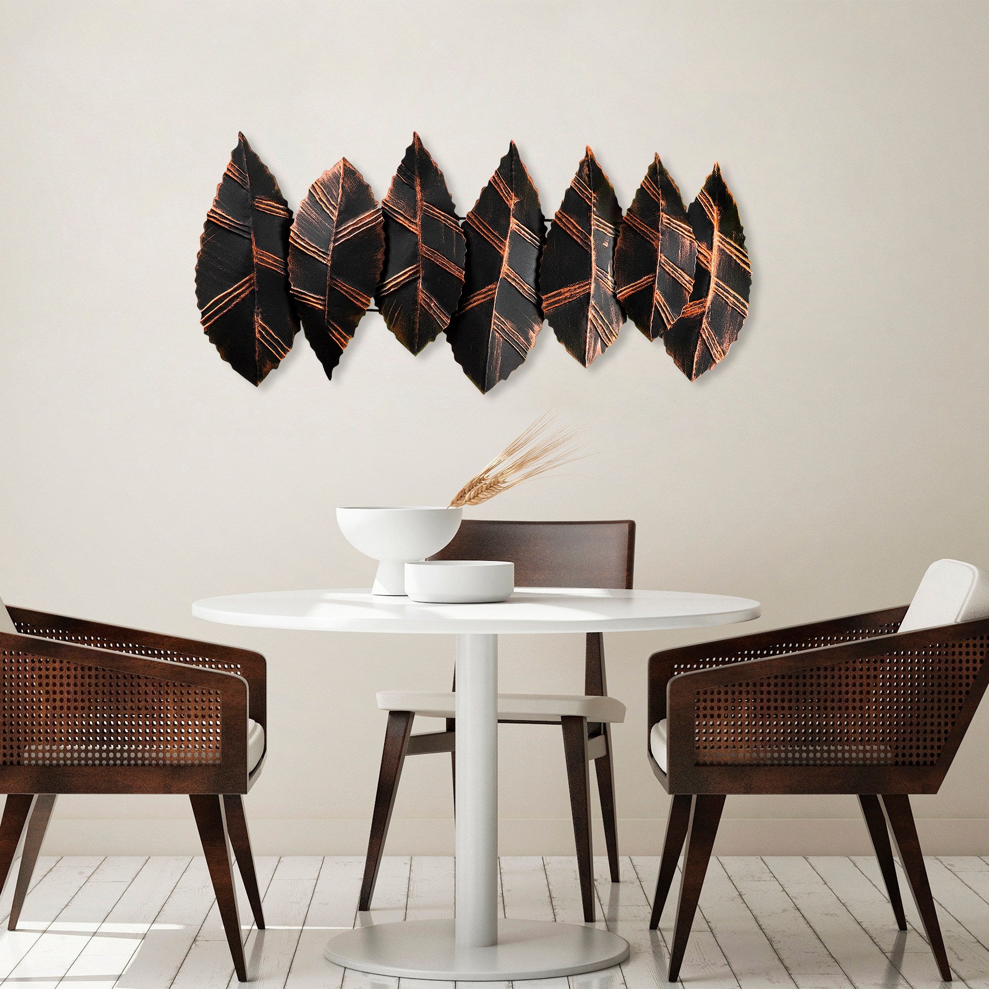 Acessório Decorativo de Parede Hornbeam 2 - Metal Multicolor Artesanal 52x114cm