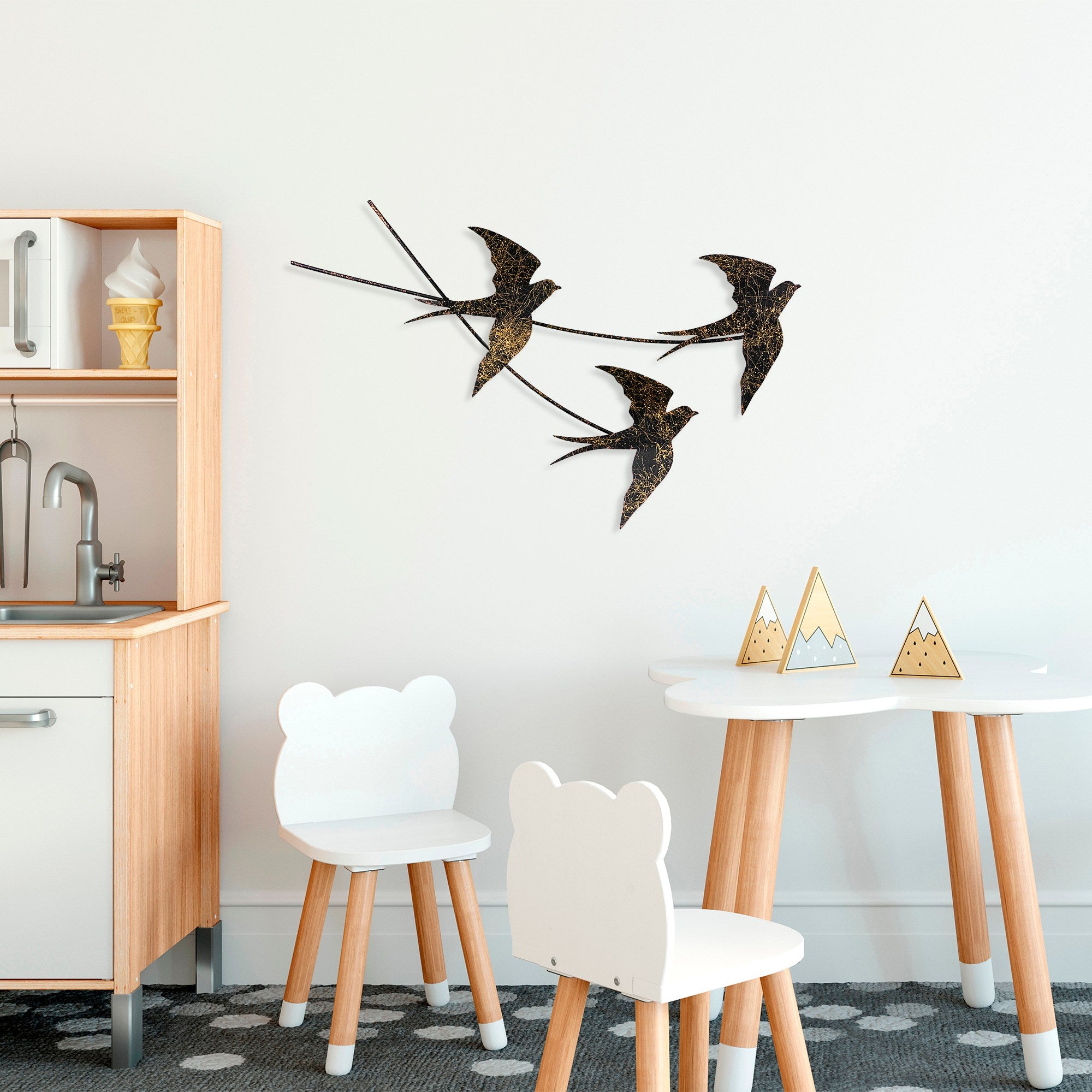 Acessório de parede decorativo de metal feito à mão, 42 x 70 cm | 100% metal (1,5 mm) | Design exclusivo pintado à mão, perfeito para decoração de casa e amantes da arte