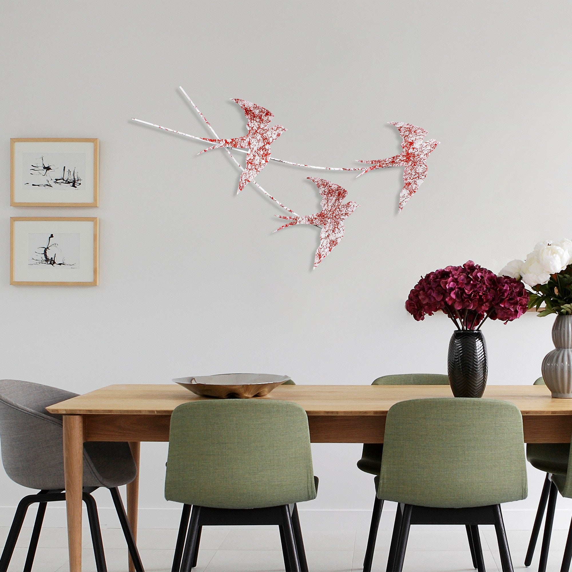 Acessório de parede decorativo de metal feito à mão, 42 x 70 cm | 100% metal (1,5 mm) | Design exclusivo pintado à mão, perfeito para decoração de casa e amantes da arte