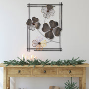 Arte de Parede Metálica Decorativa Multicolor Weinan 2 - Peça Artesanal 50x70cm para Decoração de Interiores