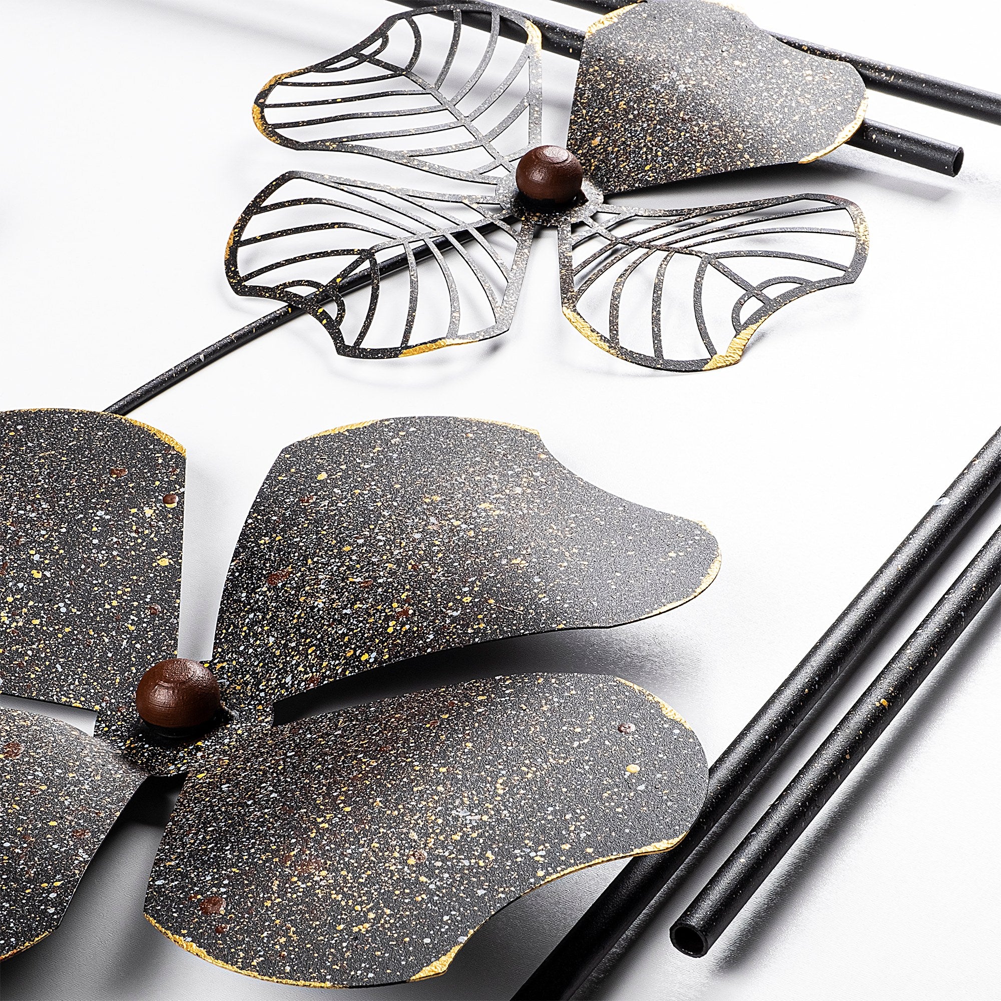 Arte de Parede Metálica Decorativa Multicolor Weinan 2 - Peça Artesanal 50x70cm para Decoração de Interiores