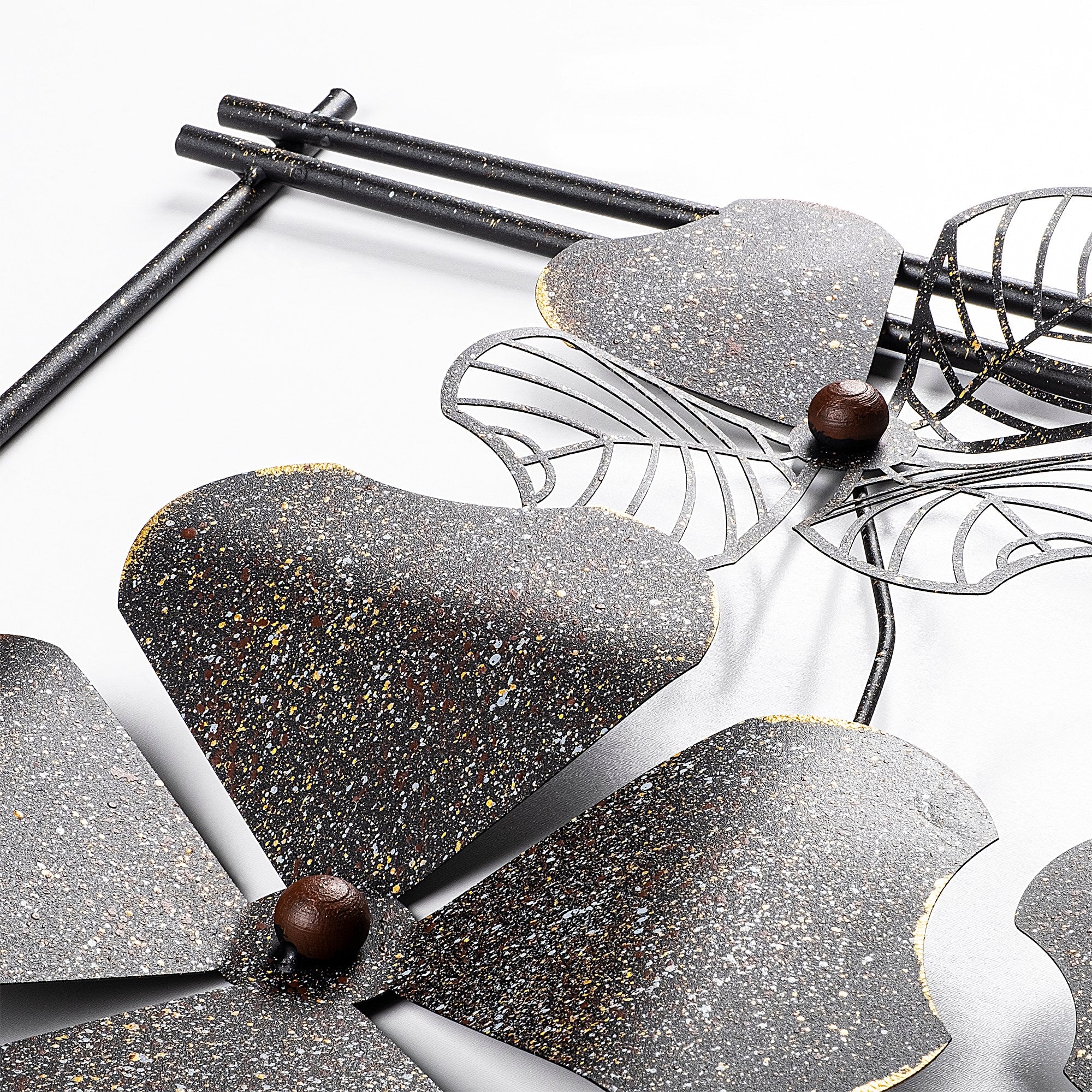 Arte de Parede Metálica Decorativa Shannan 2 Multicolor - Peça Artesanal 50x70cm para Decoração de Interiores