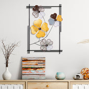 Arte de Parede Metálica Decorativa Shannan 3 Multicolor - Peça Artesanal 50x70cm para Decoração de Interiores